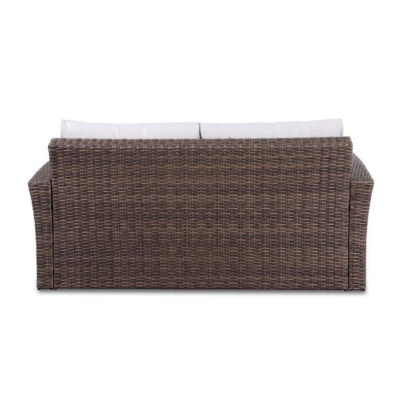 Emlee Wicker/Rattan 4 - Person Seating Group with Cushions