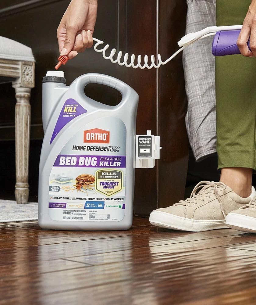 Ortho Home Defense Max Bed Bug, Flea and Tick Killer - With Ready-to-Use Comfort Wand, Kills Bed Bugs and Bed Bug Eggs, Bed Bug Spray Also Kills Fleas and Ticks, 1 gal.
