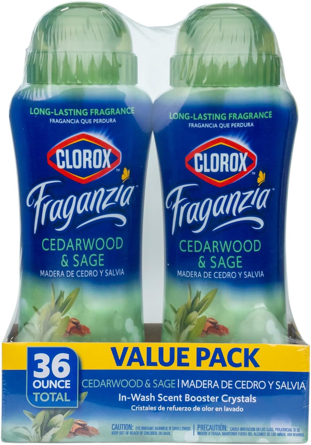 Clorox Fraganzia In-Wash Scent Booster Crystals in Ocean Scent, 18 Oz Twin Pack | Laundry Scent Booster Crystals | In-wash Scent Booster for Fresh Laundry in Ocean Scent 18 Ounce Twin Pack, 36oz