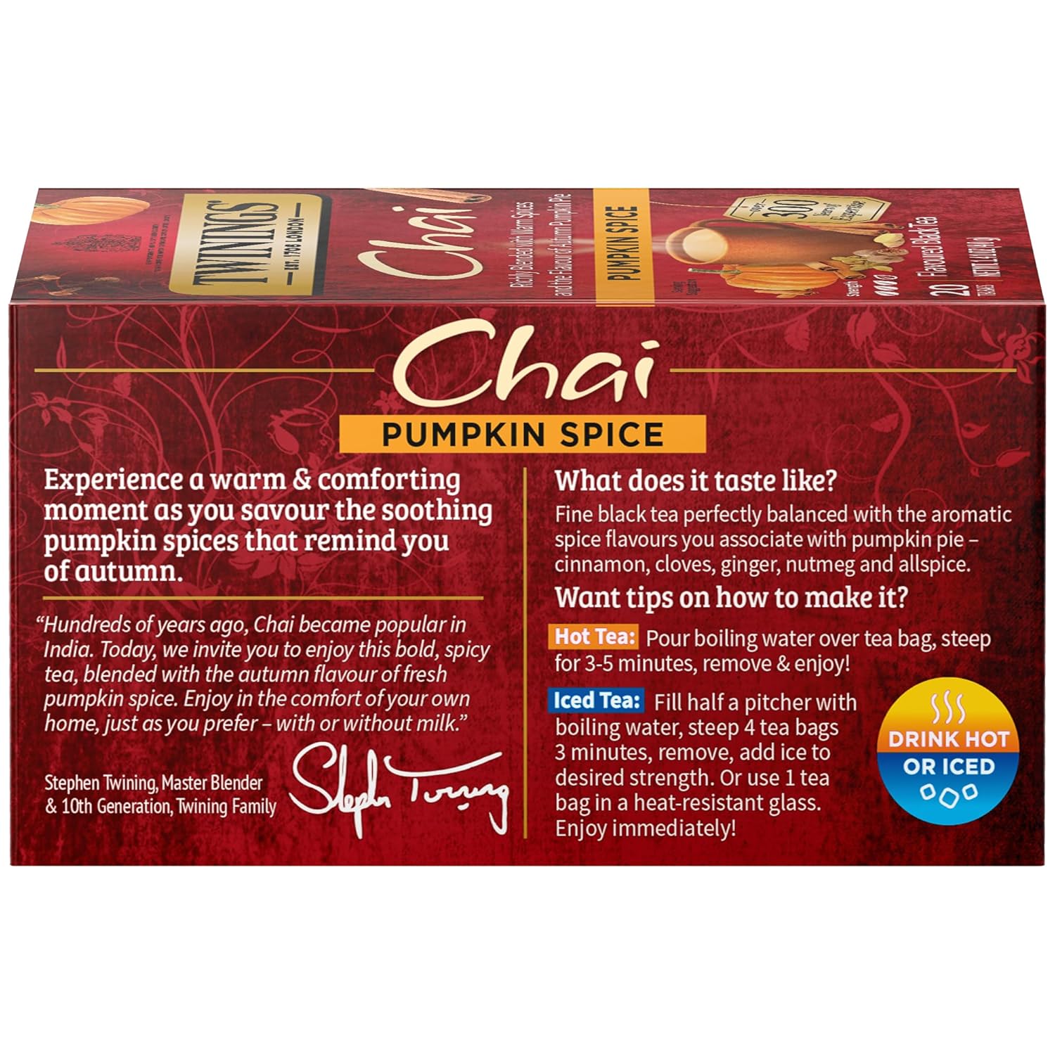 Twinings English Breakfast Black Tea Individually Wrapped Bags, 100 Count (Pack of 1), Smooth, Flavourful, and Robust, Caffeinated, Enjoy Hot or Iced | Packaging May Vary