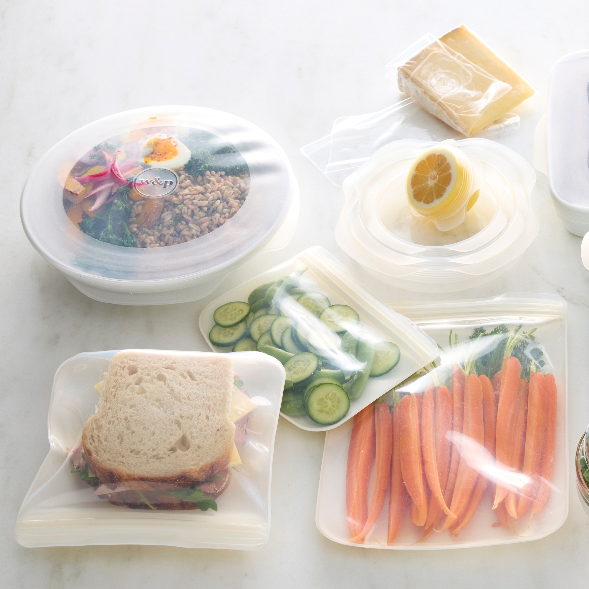 W&P Reusable Stretch Lids, 6-Piece, Round Set