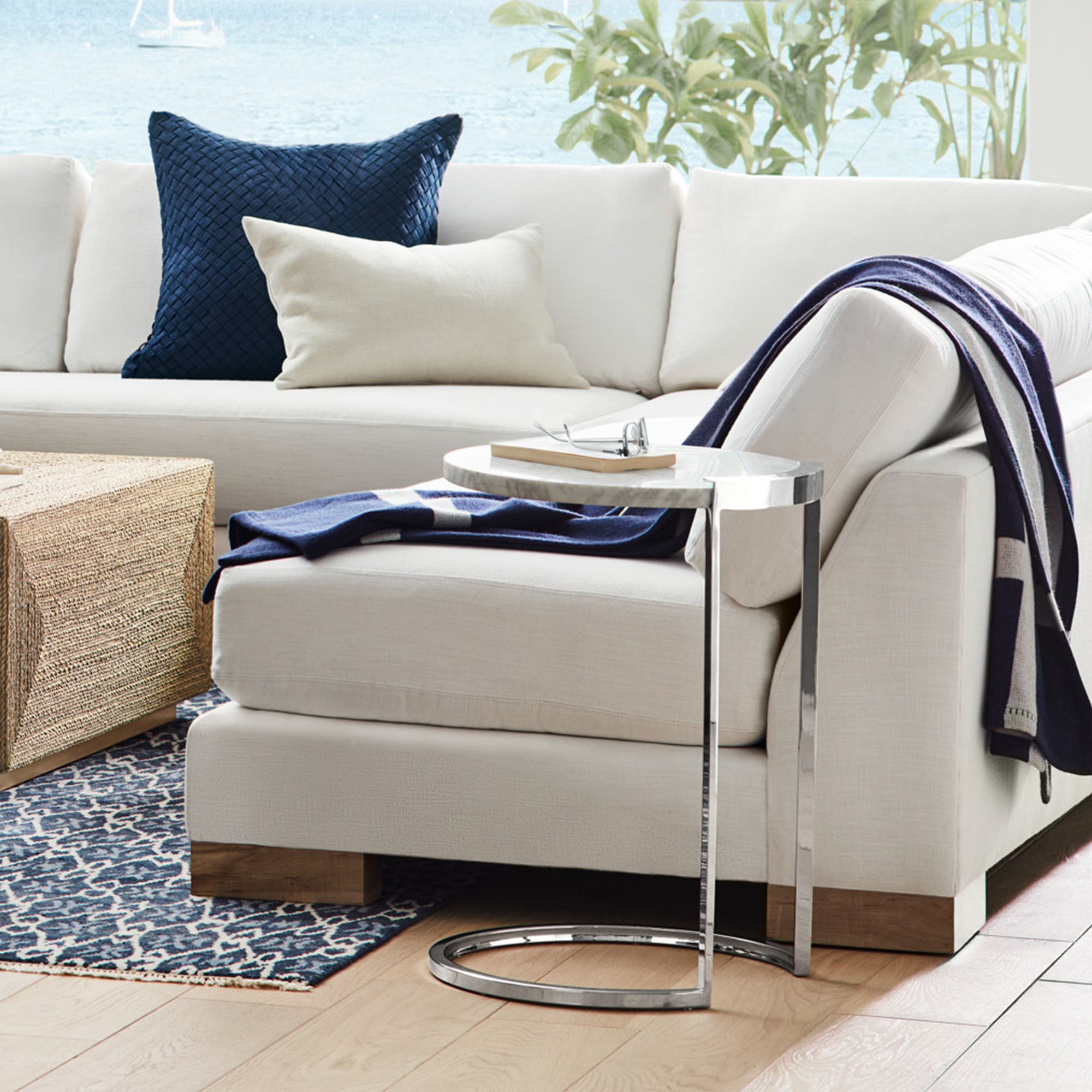 Marble & Metal Accent Table (18