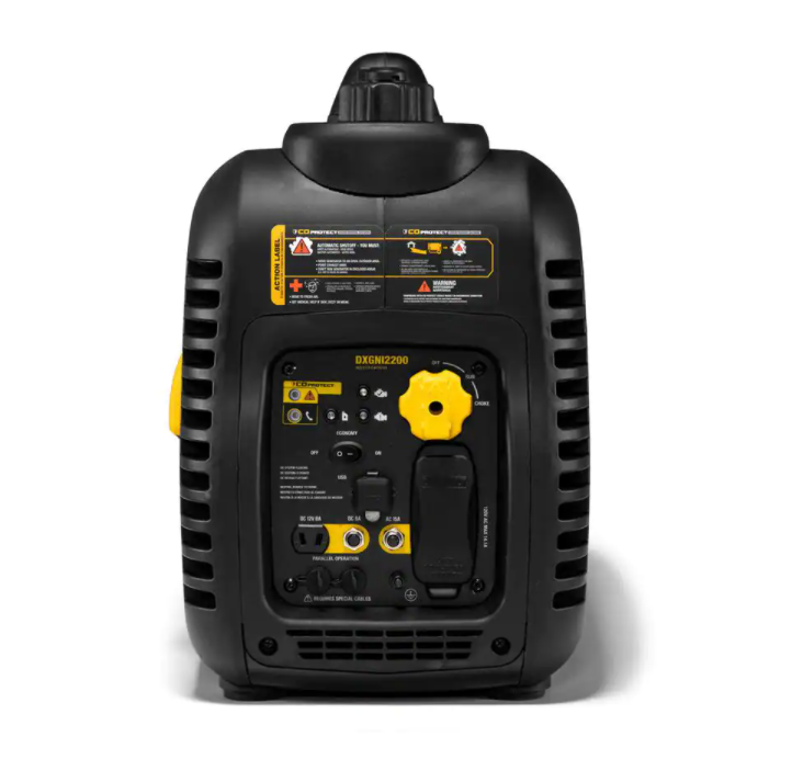 DEWALT Ultra Quiet 2200-Watt Recoil-Start Gas-Powered Inverter Generator with Auto Throttle & CO-PROTECT Technology, 50-ST