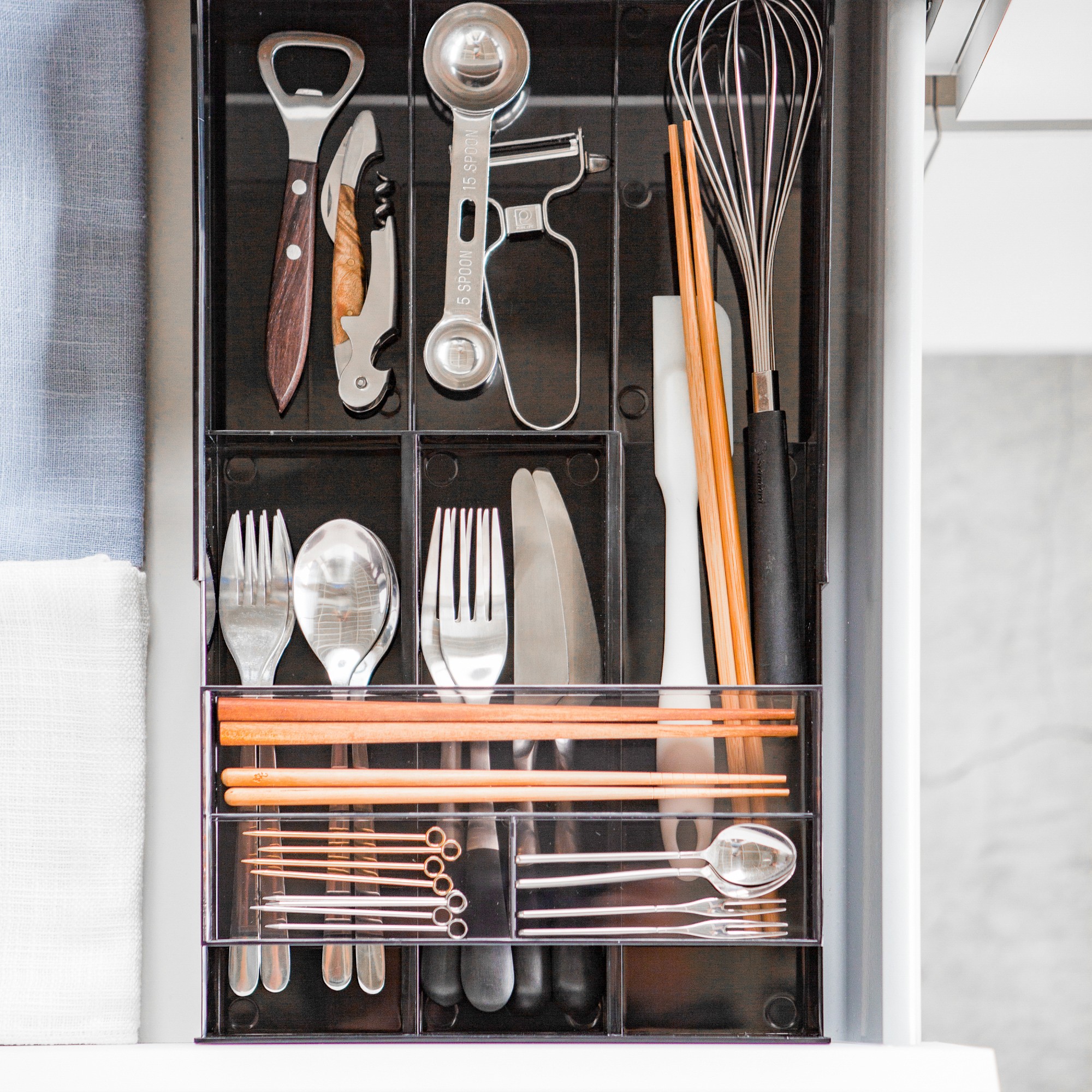 Yamazaki Home  Compact Cutlery Storage Organizer