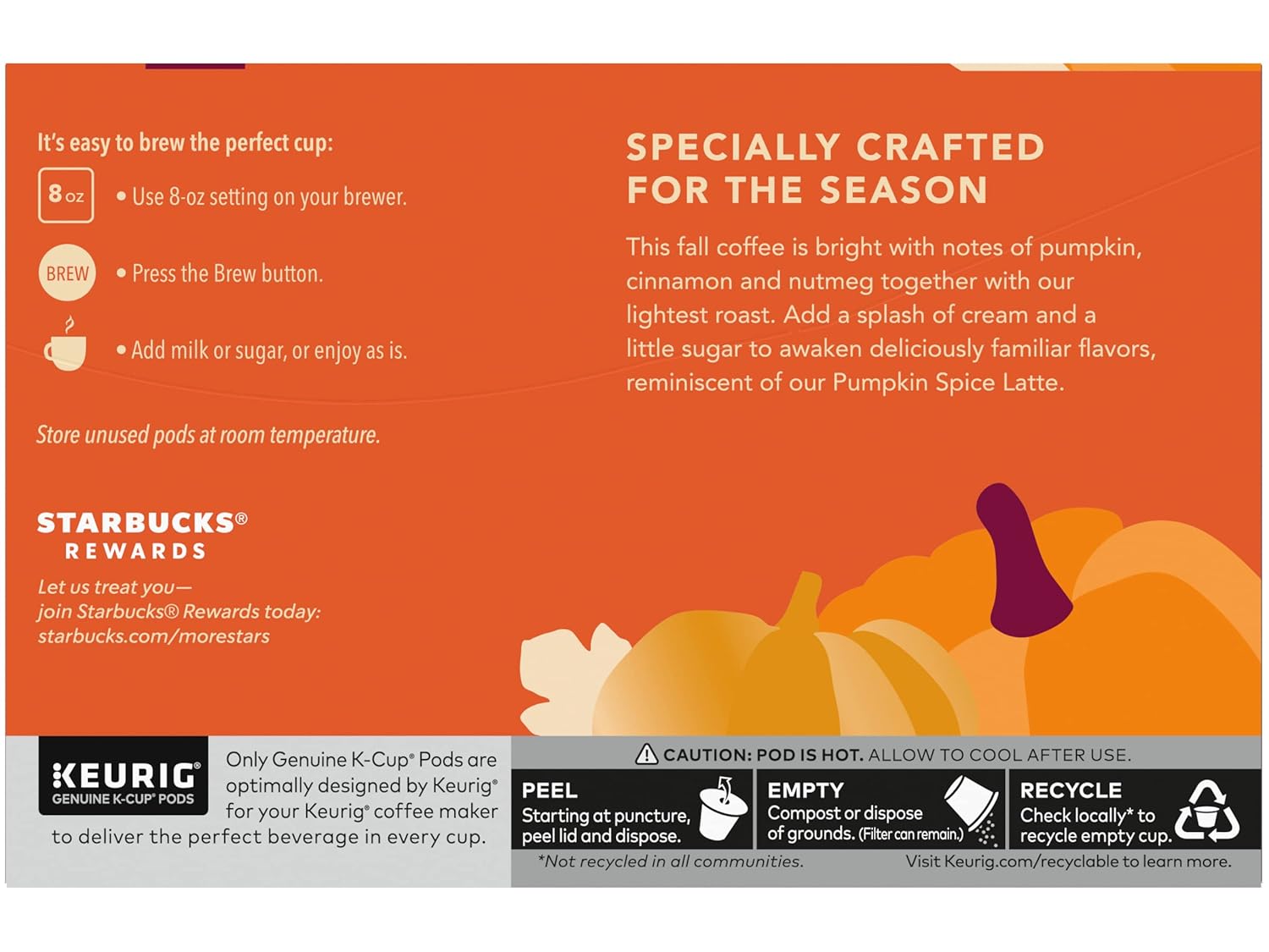 Starbucks K-Cup Coffee Pods, Starbucks Blonde Roast Coffee, Veranda Blend for Keurig Brewers, 100% Arabica, 6 boxes (60 pods total)