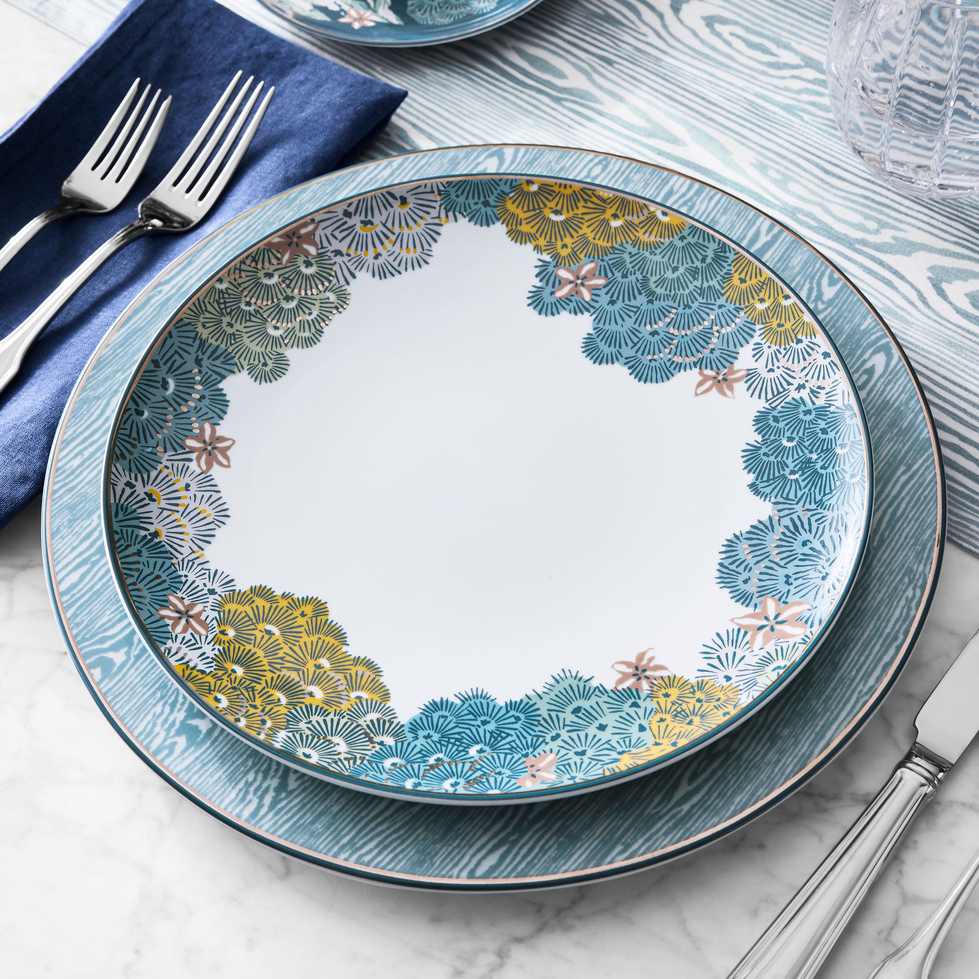 Scalamandré Sea of Trees Dinnerware Collection