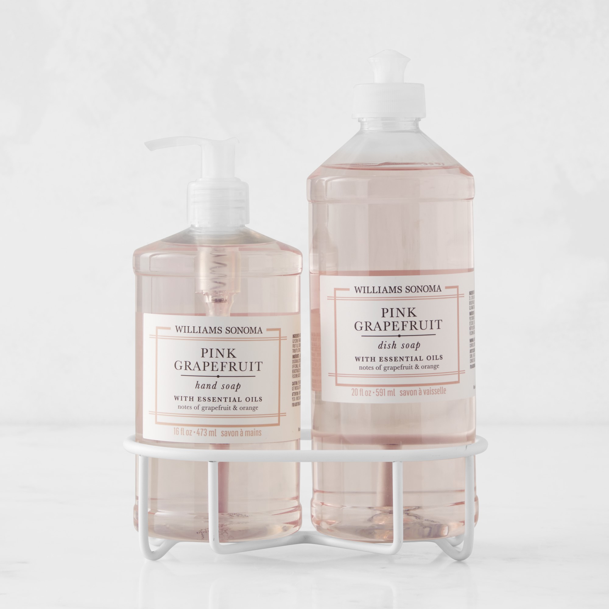 Williams Sonoma Pink Grapefruit Hand Soap & Dish Soap 3-Piece Kitchen Set