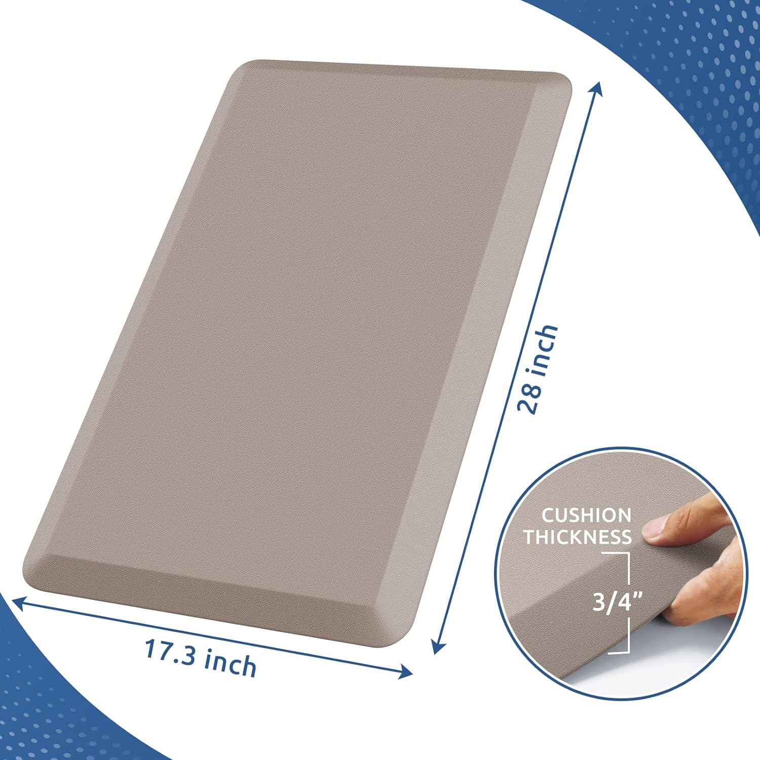 KitchenClouds Kitchen Mat Cushioned Anti Fatigue Rug 17.3