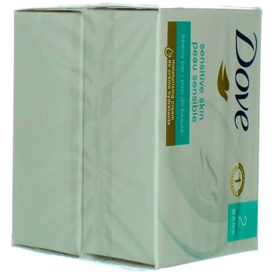Dove Beauty Bar More Moisturizing Than Bar Soap for Softer Skin, Fragrance-Free, Hypoallergenic Beauty Bar Sensitive Skin With Gentle Cleanser 3.75 oz 14 Bars