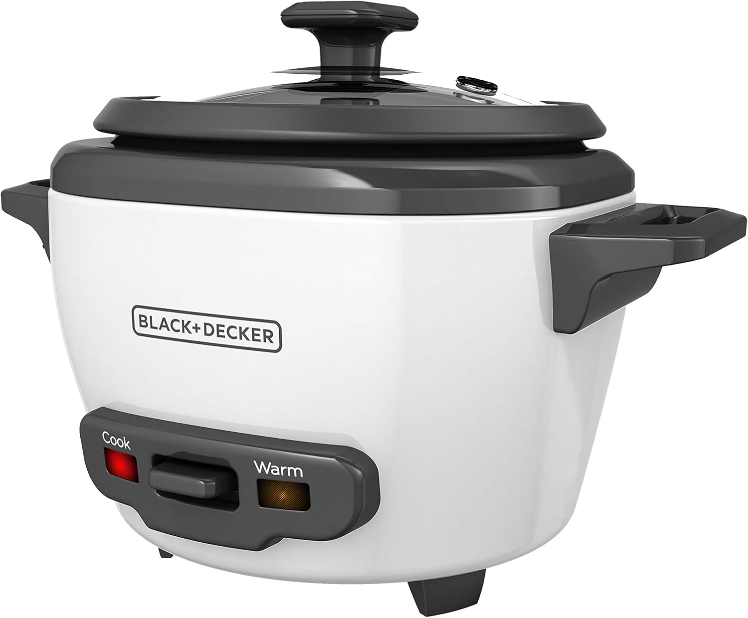 BLACK+DECKER 6-Cup Rice Cooker, RC506, 3-cup Uncooked Rice, Steaming Basket, Removable Non-Stick Bowl, One Touch
