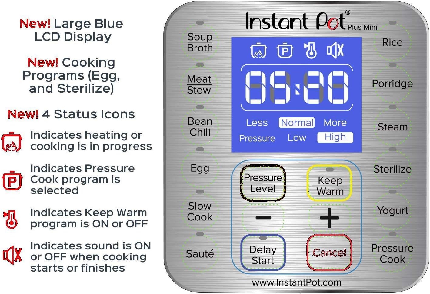 Instant Pot Pro 10-in-1 Pressure Cooker, Slow Cooker, Rice/Grain Cooker, Steamer, Sauté, Sous Vide, Yogurt Maker, Sterilizer, and Warmer, Includes App With Over 800 Recipes, Black, 6 Quart