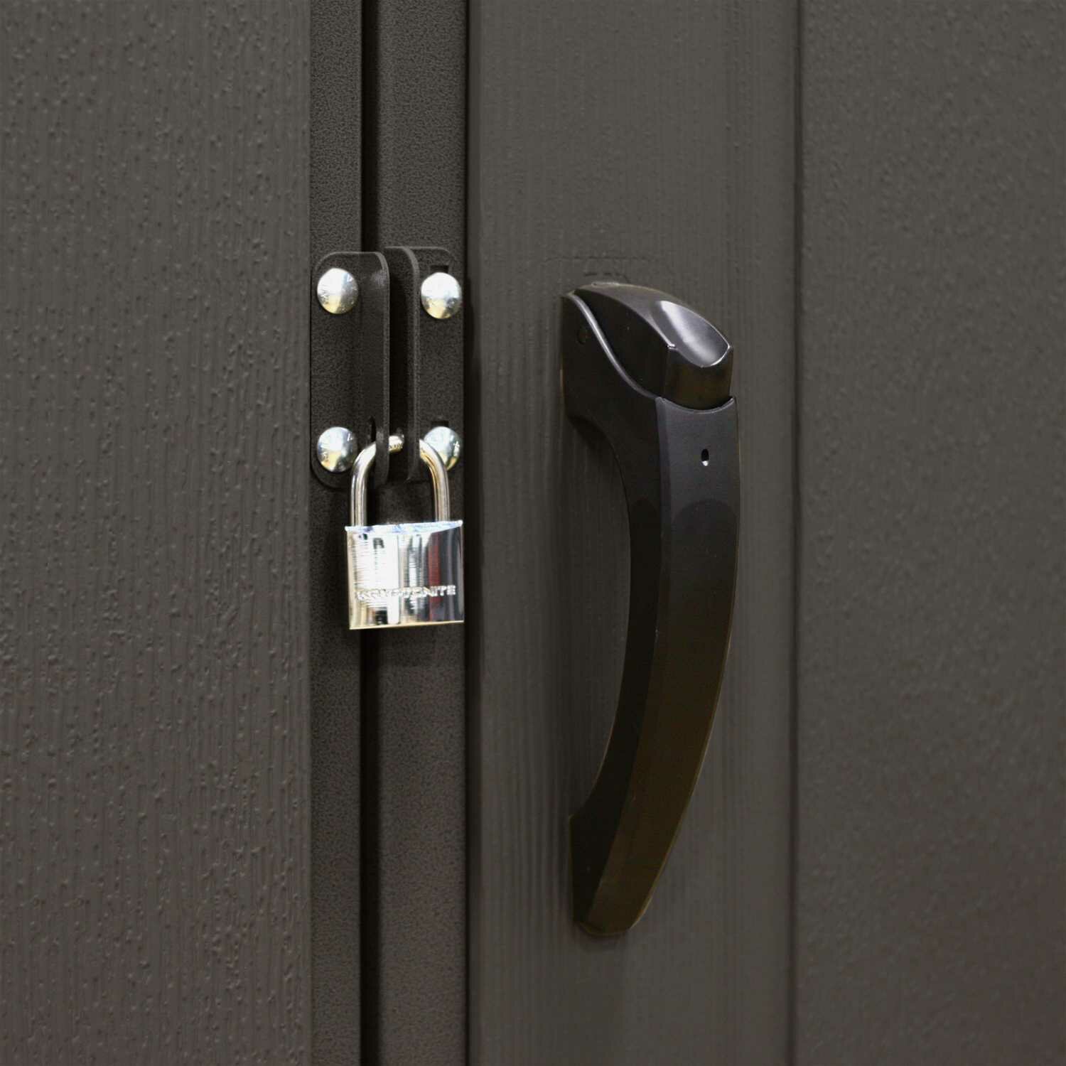 11 ft. W x 11 ft. D Plastic Storage Shed