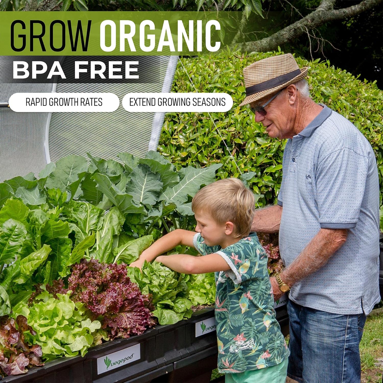 Vegepod - Raised Garden Bed - Self Watering Container Garden Kit with Protective Cover