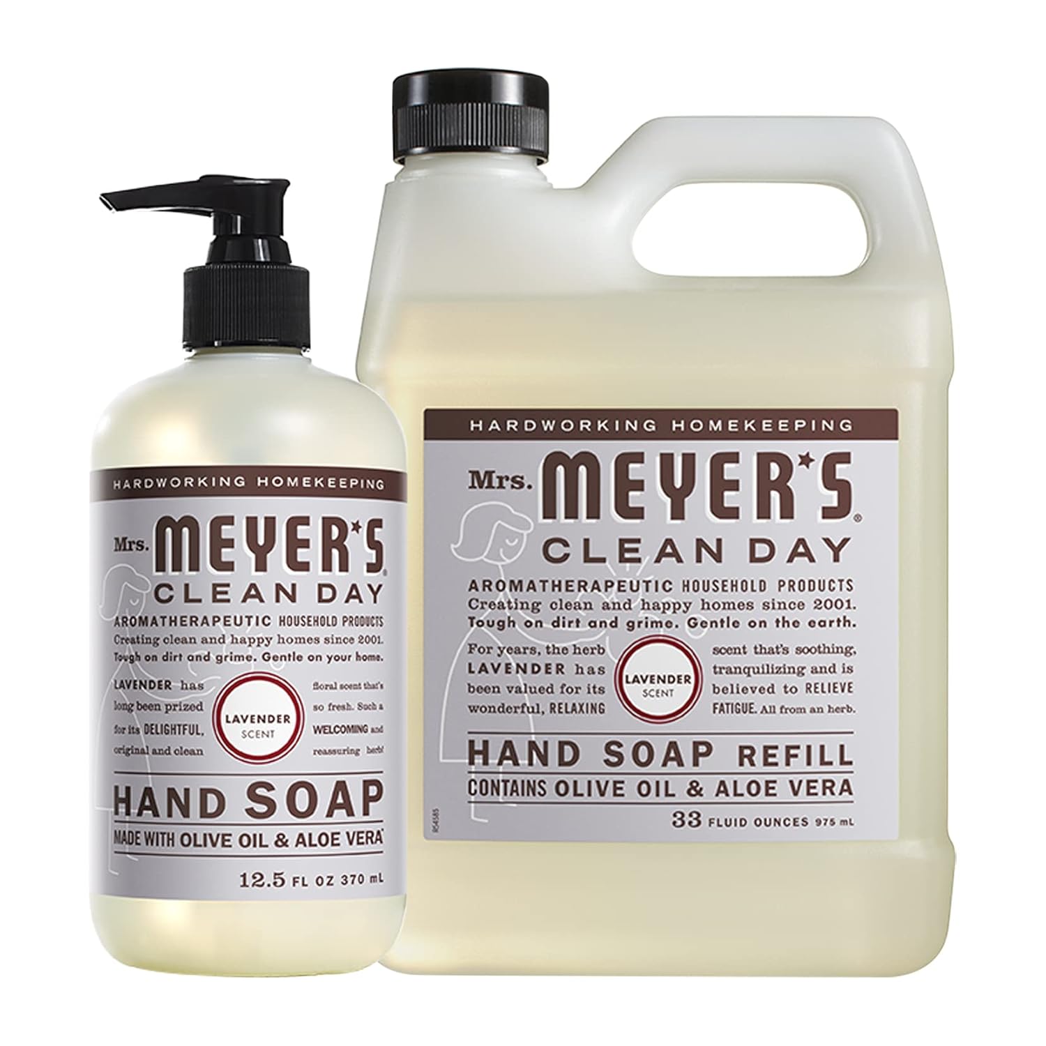 MRS. MEYER'S CLEAN DAY Hand Soap, Made with Essential Oils, Biodegradable Formula, Honeysuckle, 12.5 fl. oz - Pack of 3