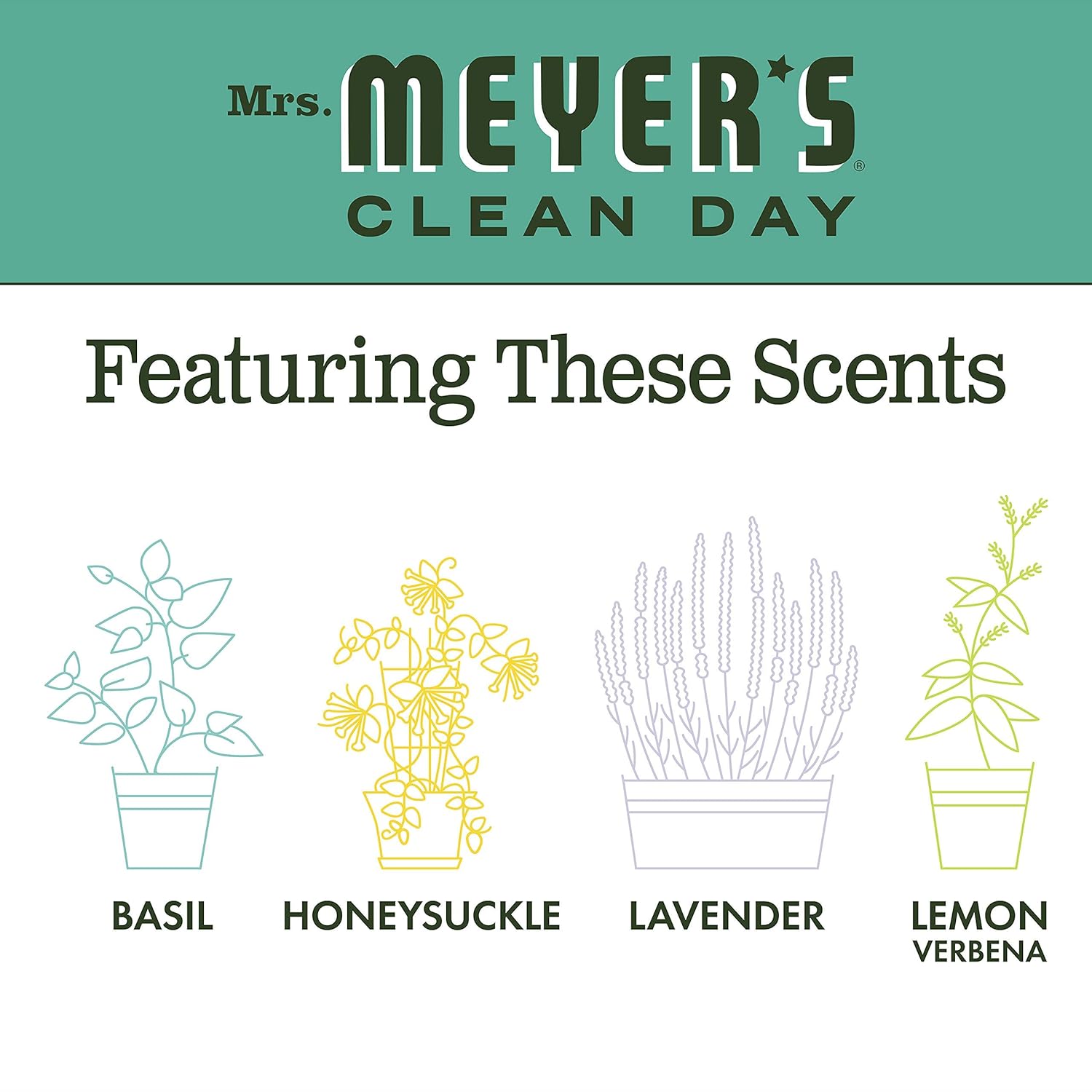 MRS. MEYER'S CLEAN DAY Liquid Hand Soap Refill, Cruelty Free and Biodegradable Formula, Lemon Verbena Scent, 33 oz