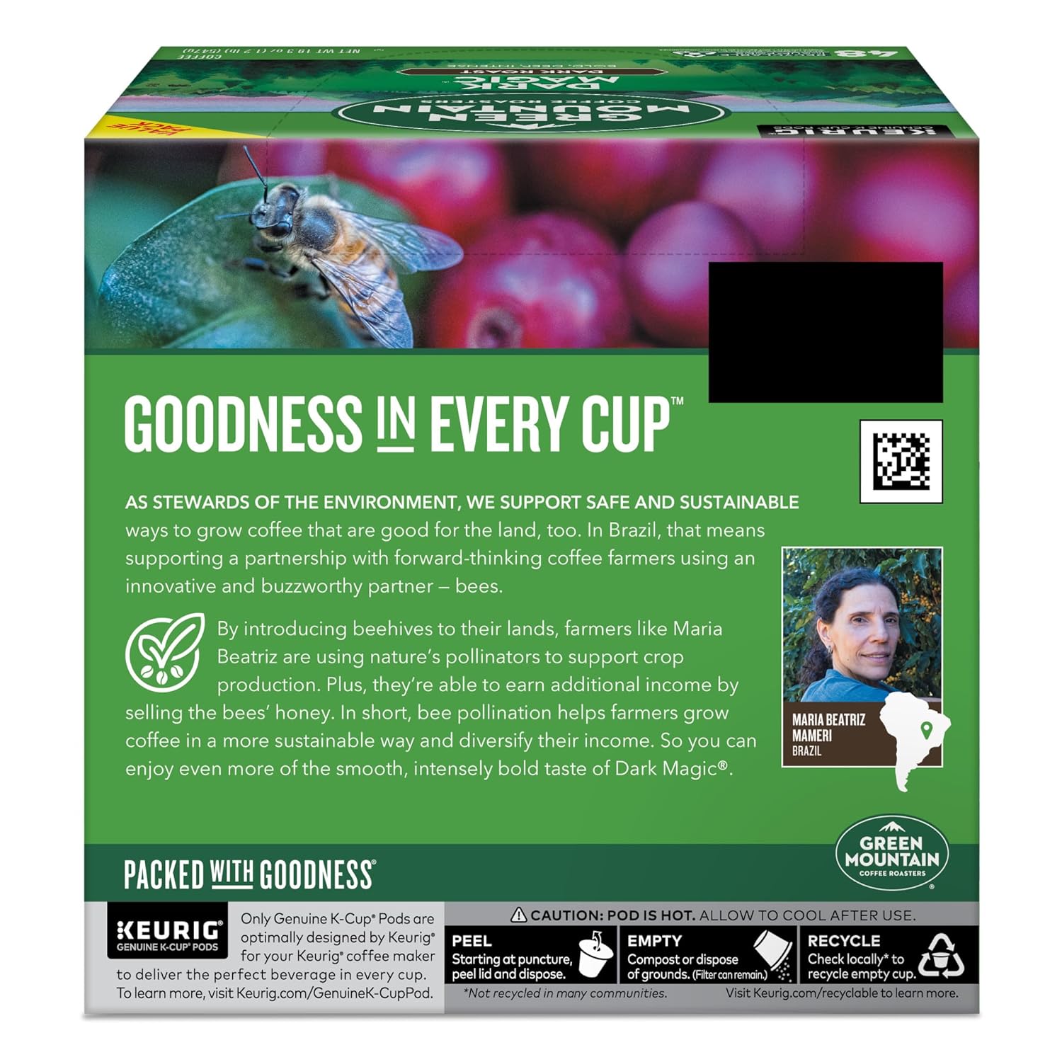 Green Mountain Coffee Roasters Dark Magic Keurig Single-Serve K-Cup Pods, Dark Roast Coffee, 72 Count (6 Packs of 12)