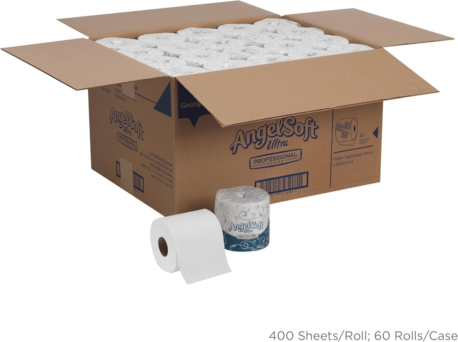 Georgia-Pacific Angel Soft Toilet Paper, 16880, Bulk Case of 80 Rolls, 450 Sheets Per Roll, Individually Wrapped, 2-Ply Soft and Strong Toilet Tissue