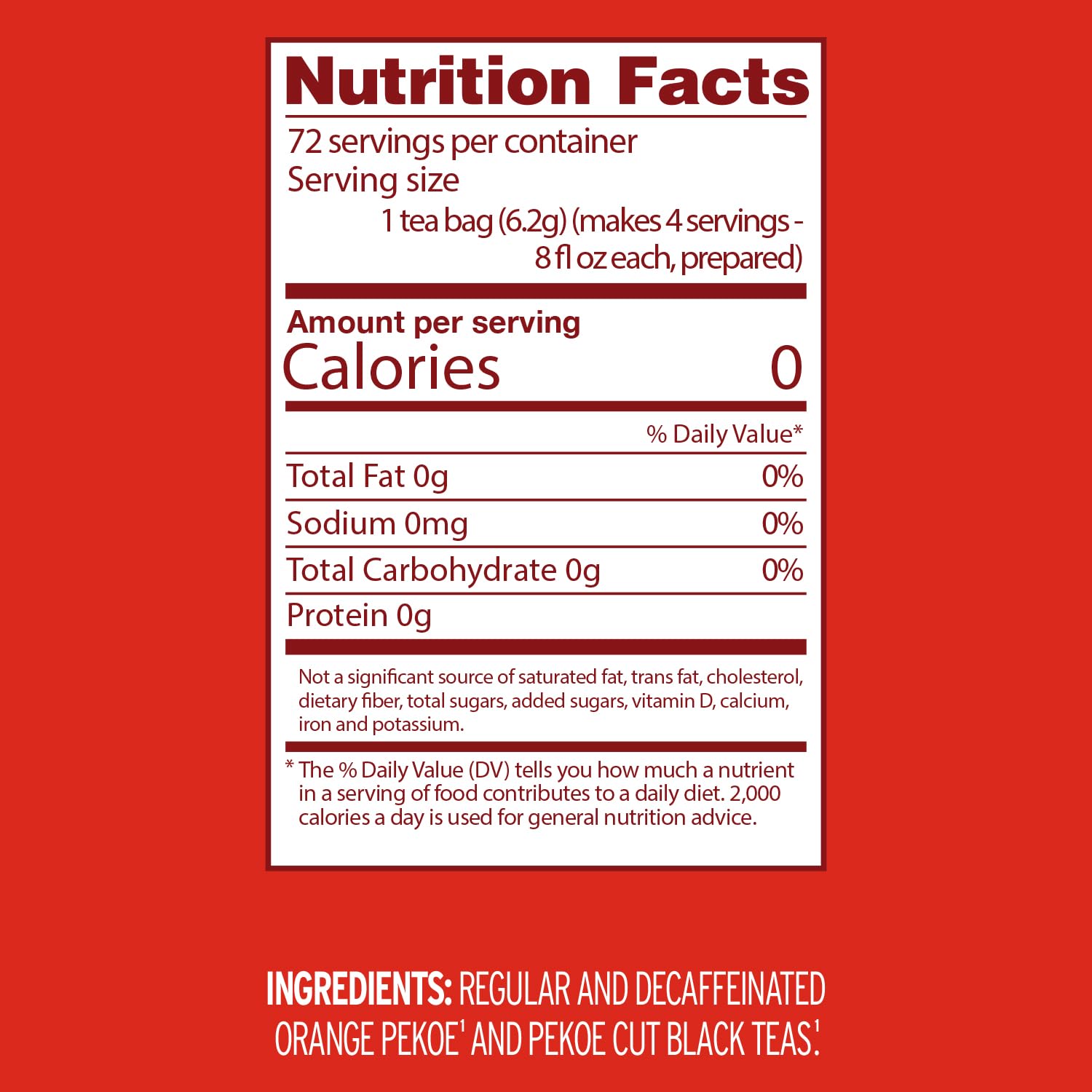 Luzianne Unsweetened Iced Tea Bags, Gallon Size, 24ct Box (Pack of 1)