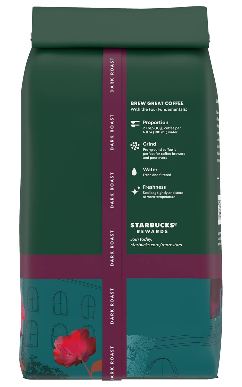 Starbucks Ground Coffee, Dark Roast Coffee, Caffè Verona, 100% Arabica, 1 bag (28 oz)