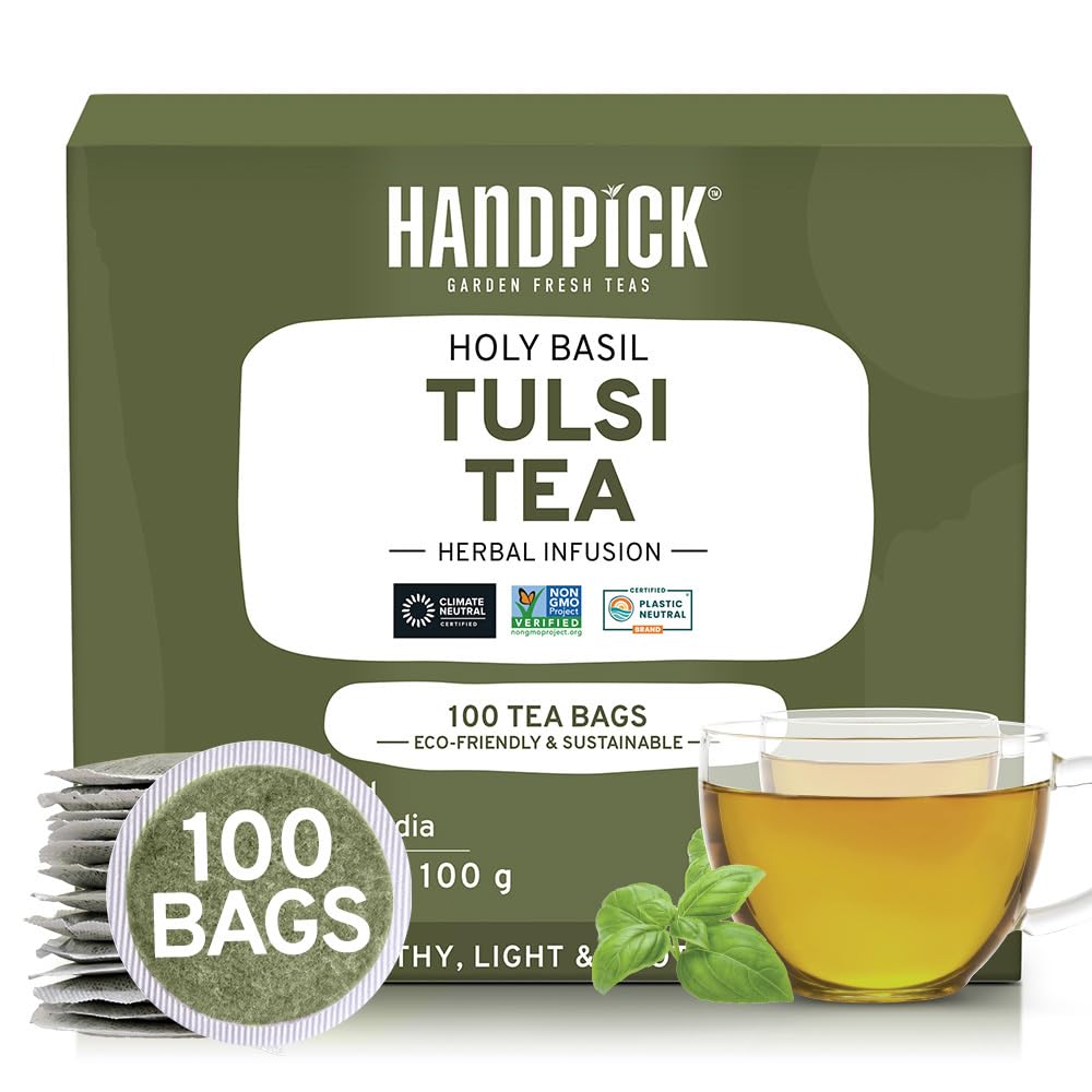 HANDPICK, Peppermint Tea, Eco-Conscious Tea Bags - 100 Count | Caffeine Free, Non-GMO | Minty, Fresh & Cool flavor | Direct From Source
