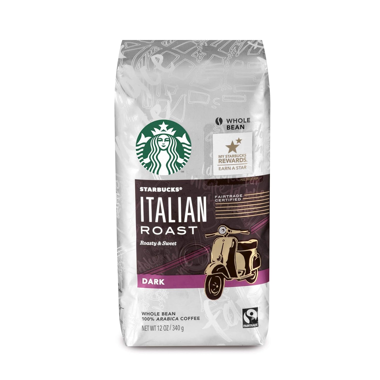 Starbucks Whole Bean Coffee, Dark Roast Coffee, Espresso Roast, 100% Arabica, 1 bag (40 oz)