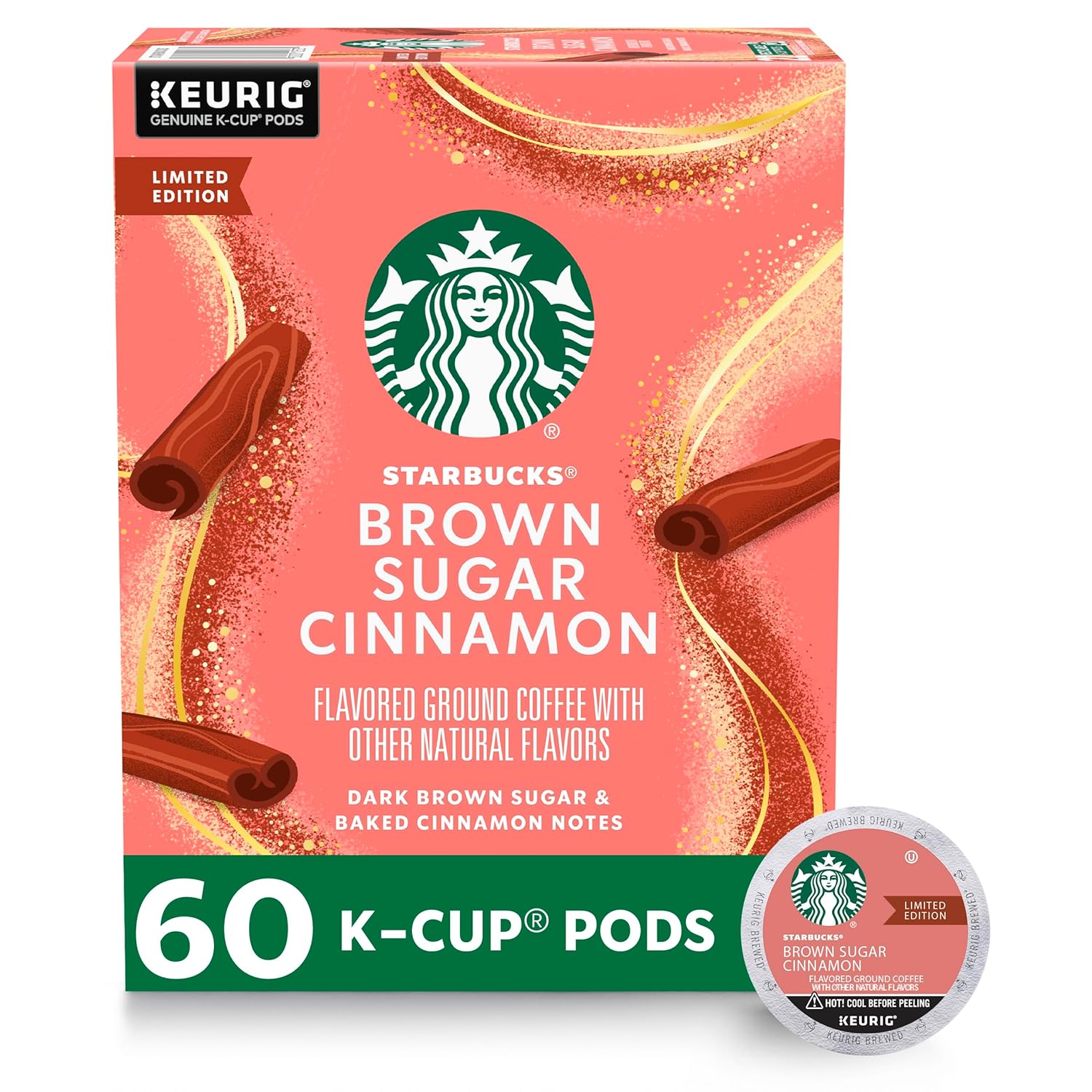 Starbucks K-Cup Coffee Pods, Starbucks Blonde Roast Coffee, Veranda Blend for Keurig Brewers, 100% Arabica, 6 boxes (60 pods total)