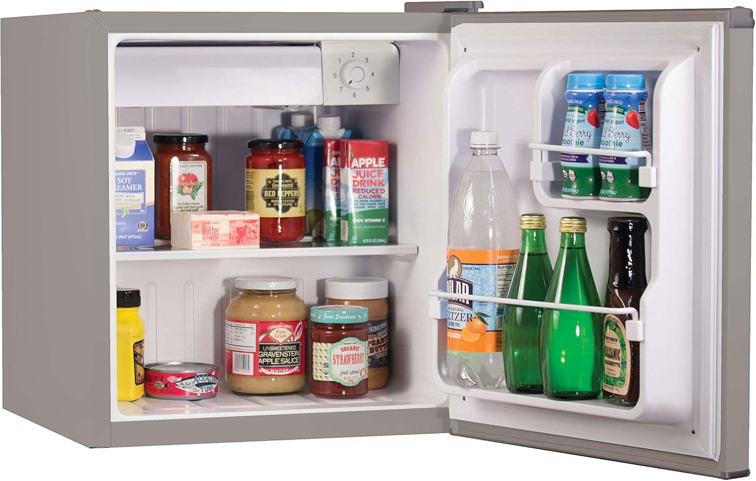 BLACK+DECKER BCRK17B Compact Refrigerator Energy Star Single Door Mini Fridge with Freezer, 1.7 Cubic Feet, Black