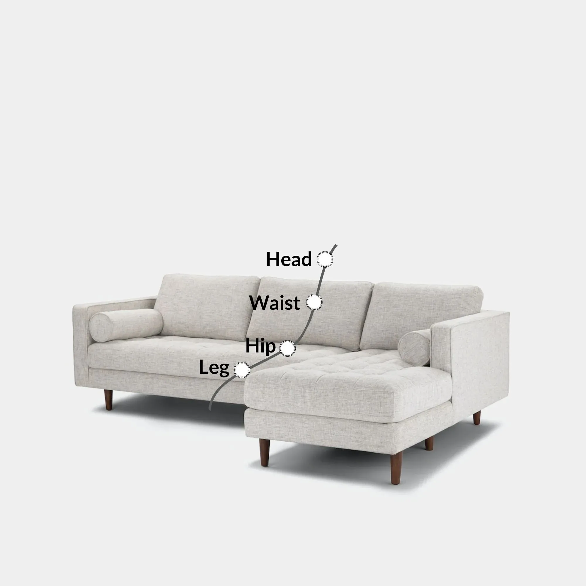 Castle Fabric Sectional Sofa