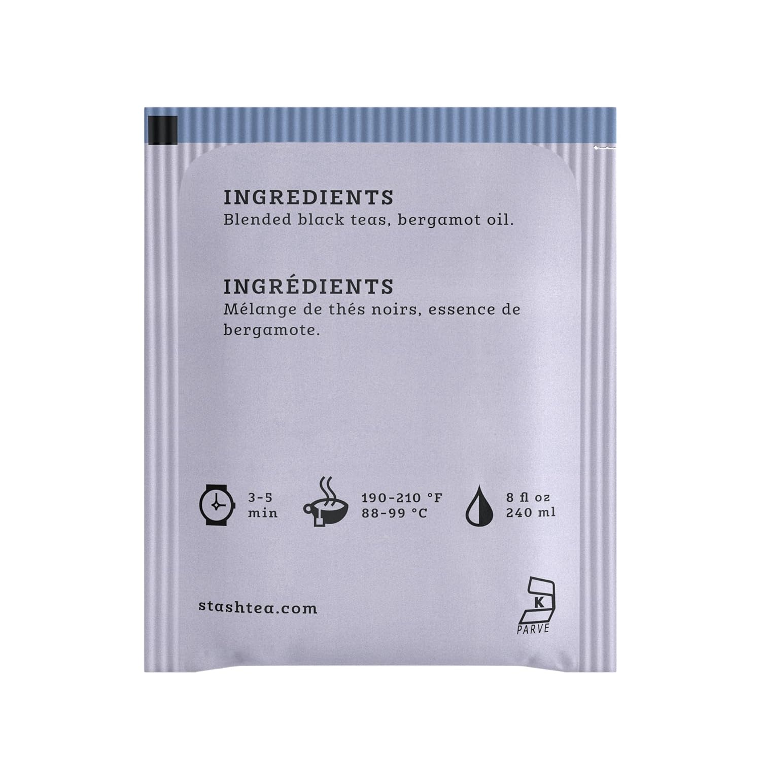 Stash Tea Double Bergamot Earl Grey Black Tea, Box of 100 Tea Bags