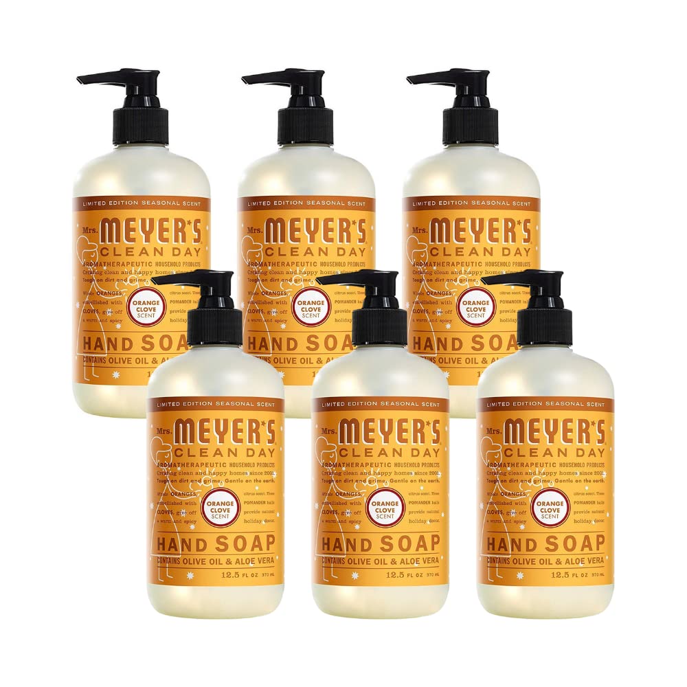 MRS. MEYER'S CLEAN DAY Hand Soap, Made with Essential Oils, Biodegradable Formula, Honeysuckle, 12.5 fl. oz - Pack of 3