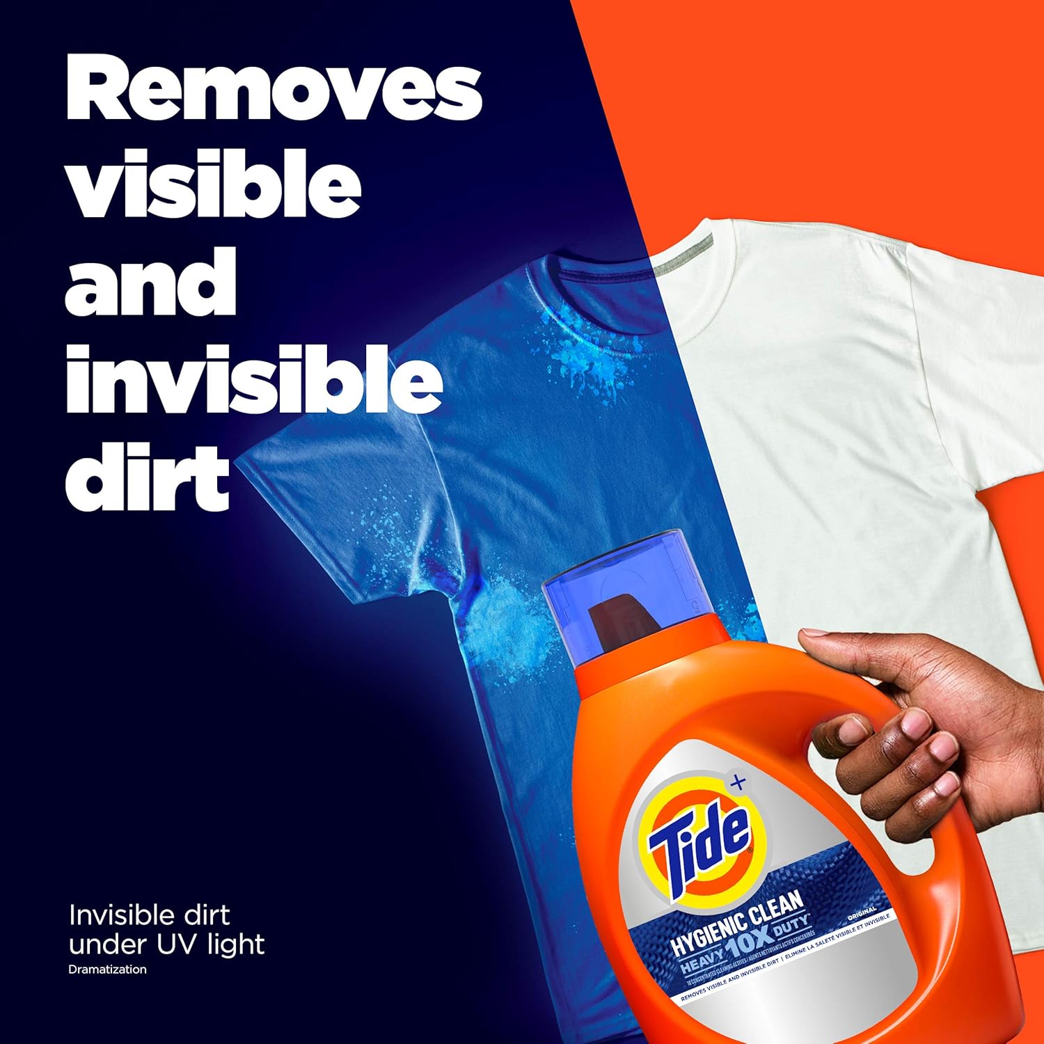 Tide Power PODs Hygienic Clean Heavy Duty Liquid Laundry Detergent Pacs HE Compatible 45 Count Hypoallergenic Free and Clear of Dyes and Perfumes For Visible and Invisible Dirt