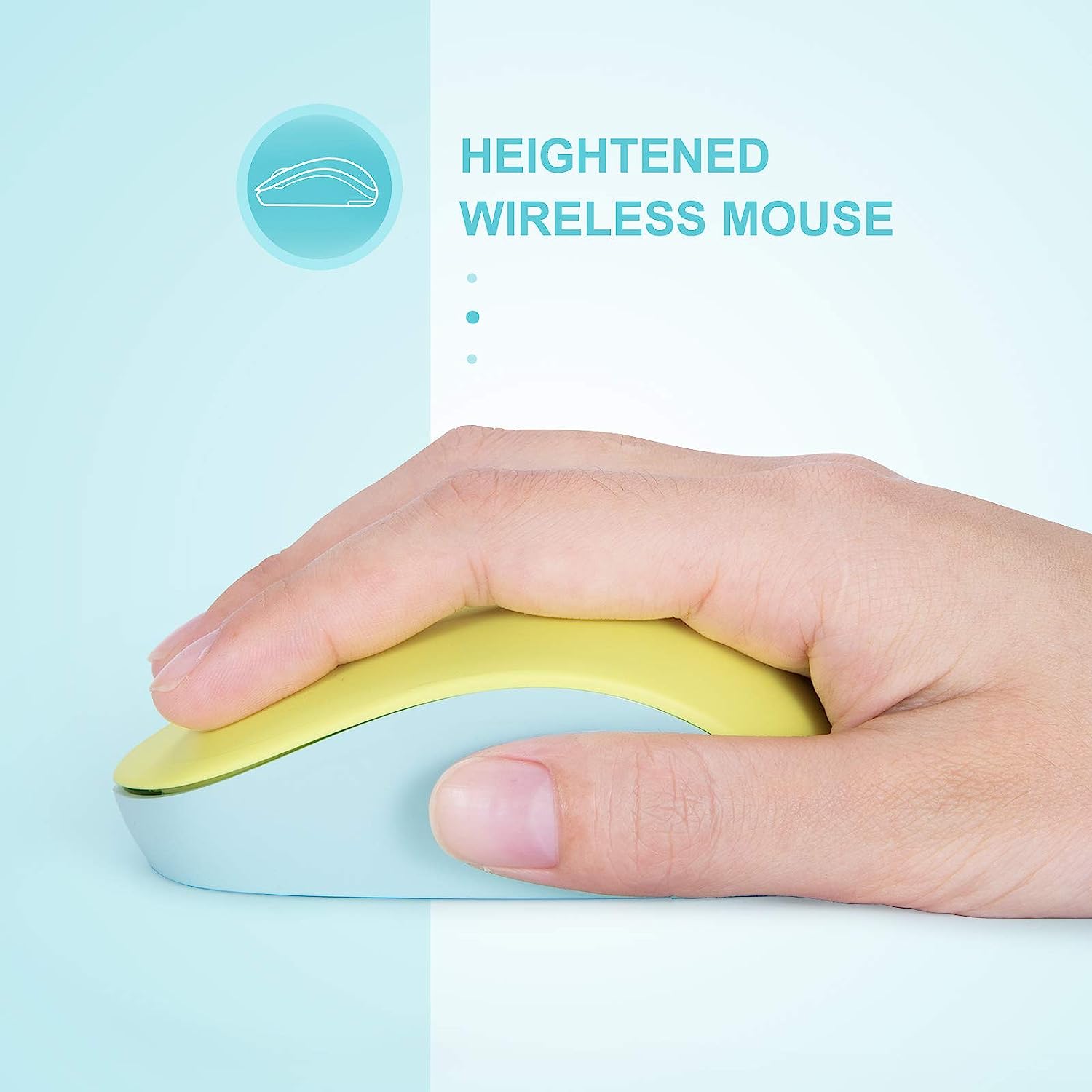 seenda Wireless Mouse, 2.4G Noiseless Mouse with USB Receiver - Portable Computer Mice for PC, Tablet, Laptop with Windows System - Mint Green