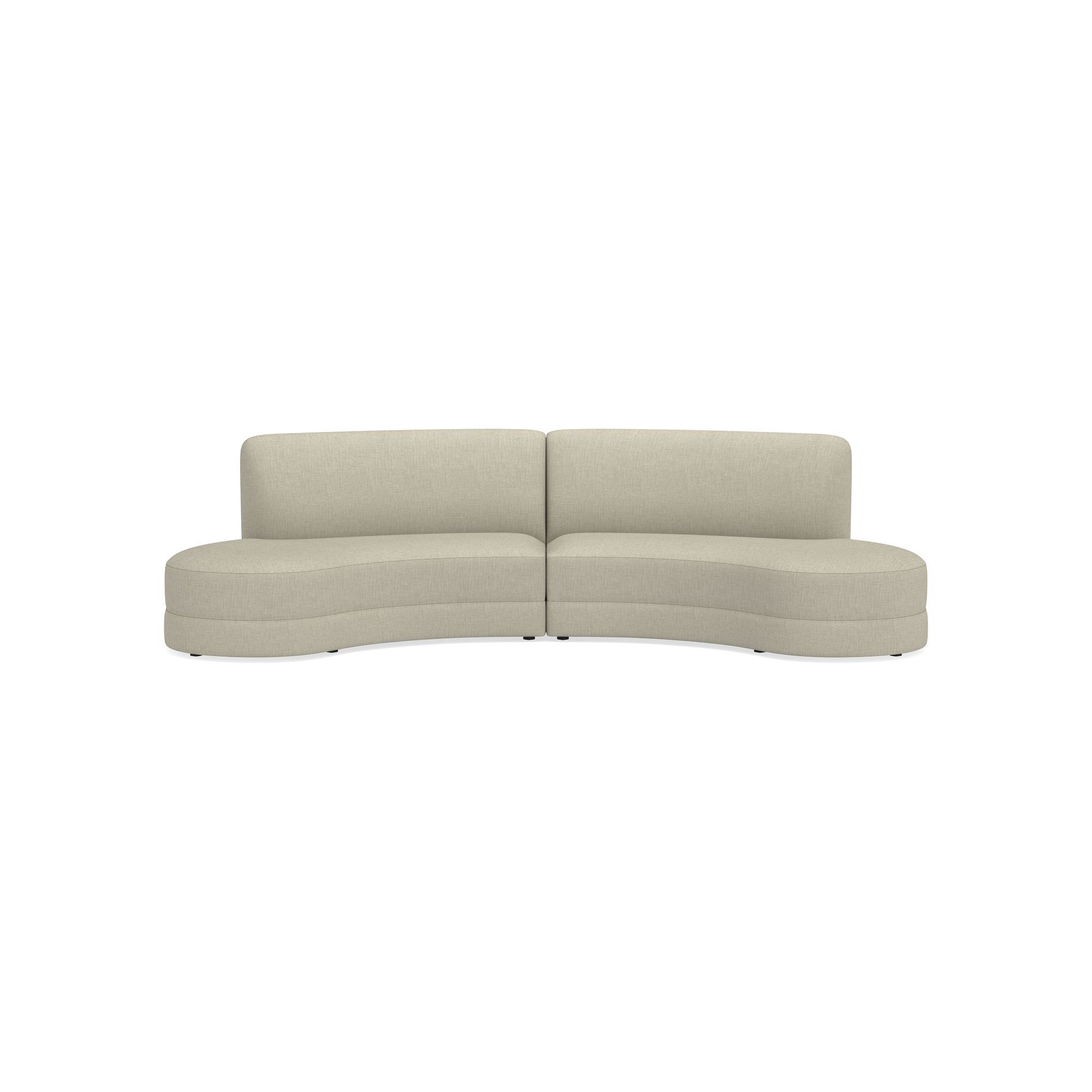 Capri 2-Piece Bumper Armless Sectional (132