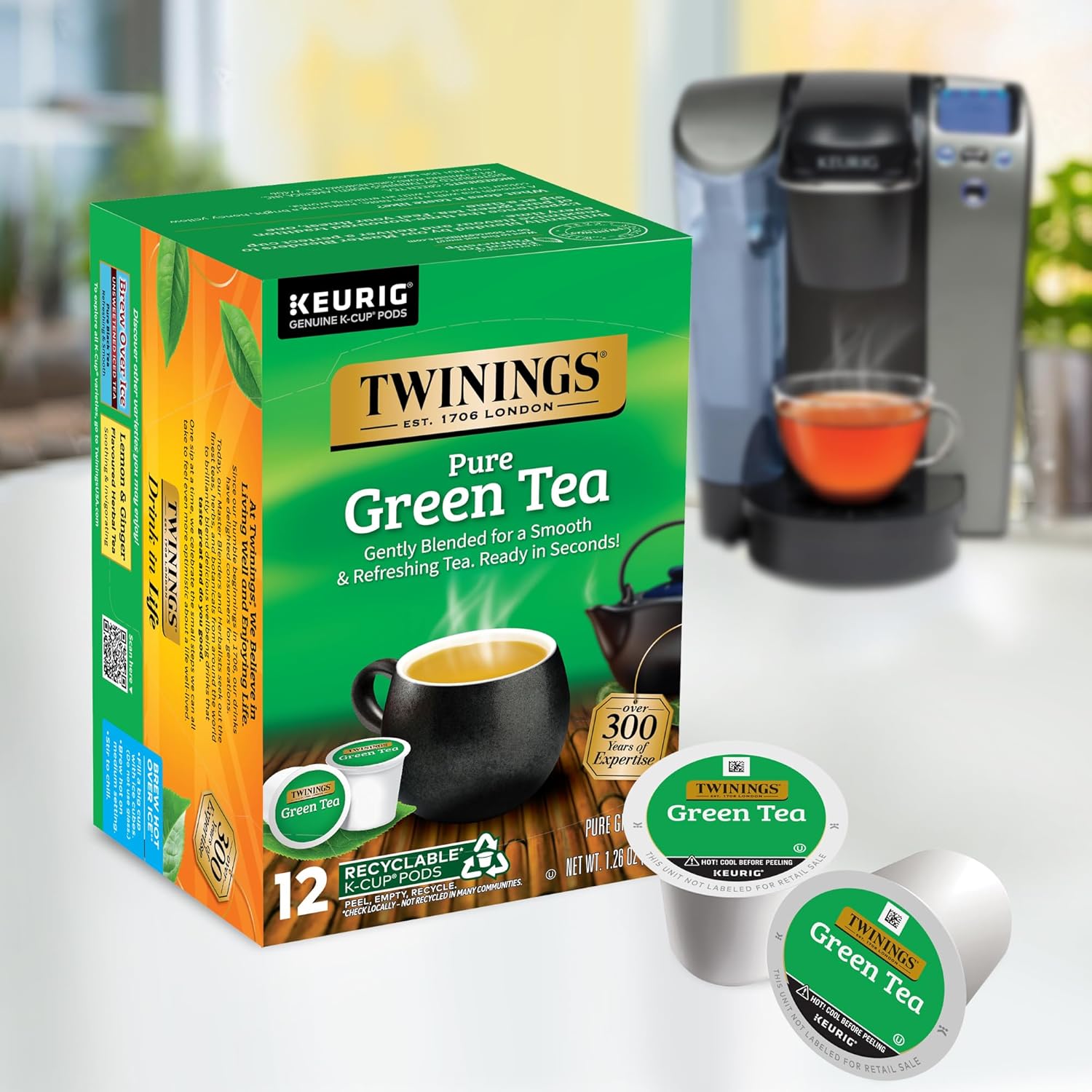 Twinings English Breakfast Black Tea K-Cup Pods for Keurig, 24 Count (Pack of 1), Smooth, Flavourful, Robust, Caffeinated, Enjoy Hot or Iced | Packaging May Vary