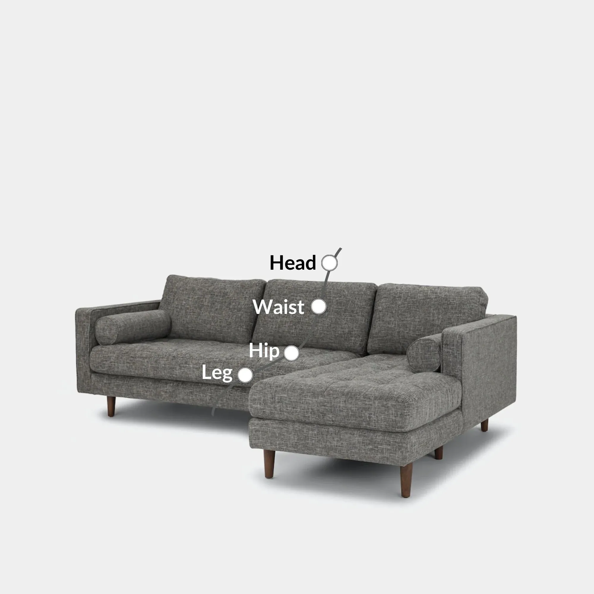 Castle Fabric Sectional Sofa