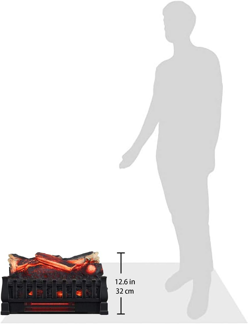 duraflame Electric Log Set 400 Sq Ft Heater, Faux Logs Insert with Lifelike Flames for Existing Fireplaces, Remote Control Included