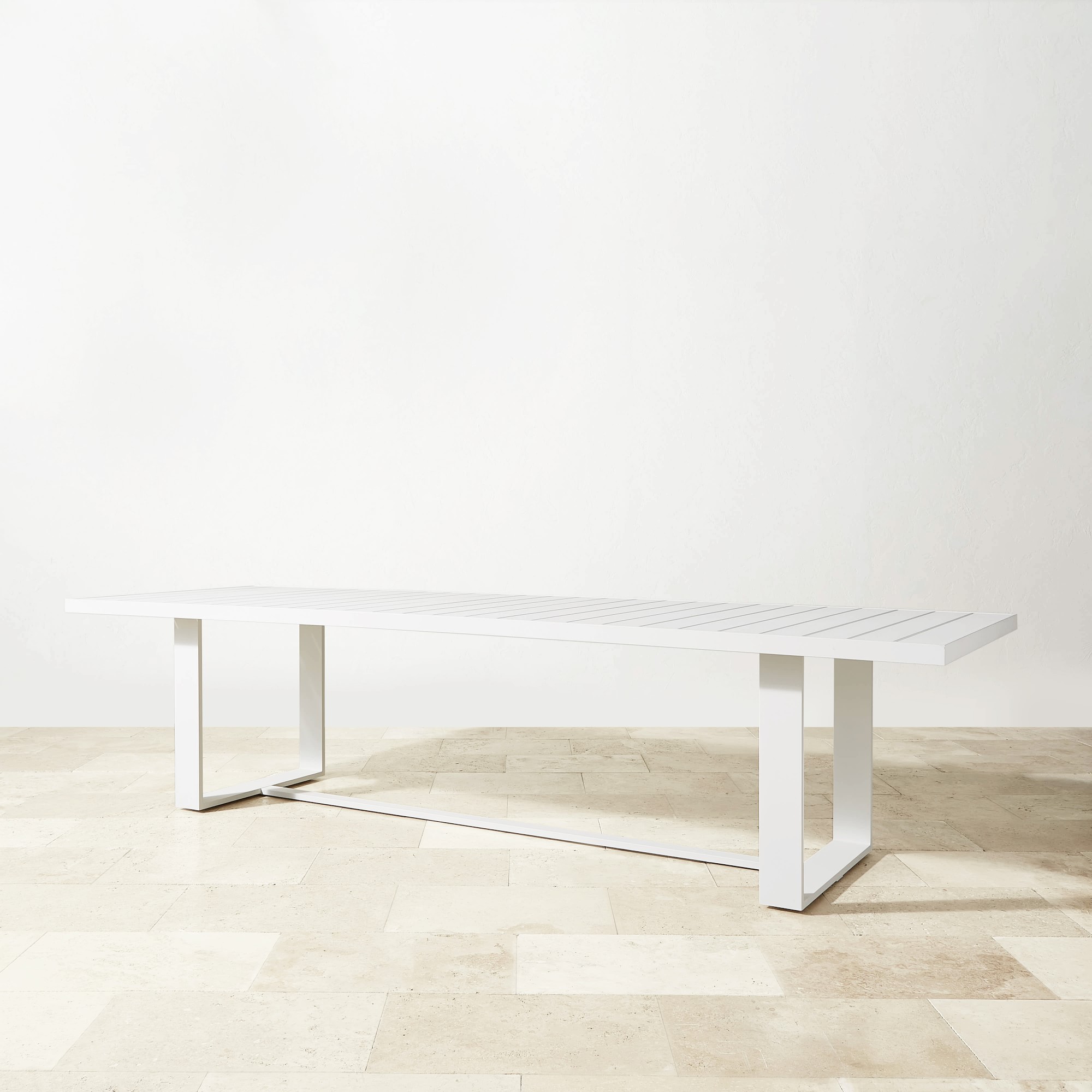 Santa Barbara White Metal Dining Table & Dining Chairs (84