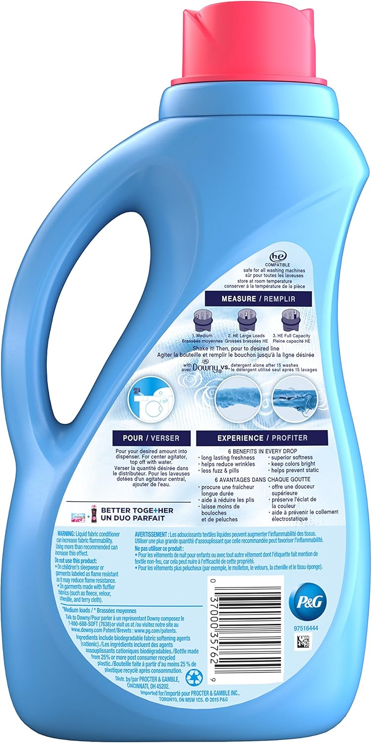 Downy Ultra Laundry Fabric Softener Liquid, April Fresh Scent, 168 Total Loads (Pack of 3)