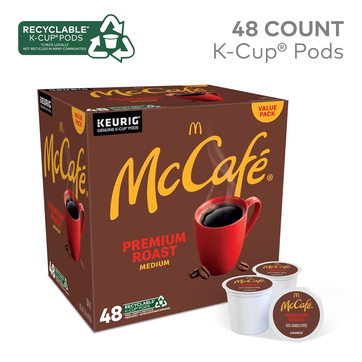 McCafe Premium Roast, Single-Serve Keurig K-Cup Pods, Medium Roast Coffee Pods Pods, 84 Count