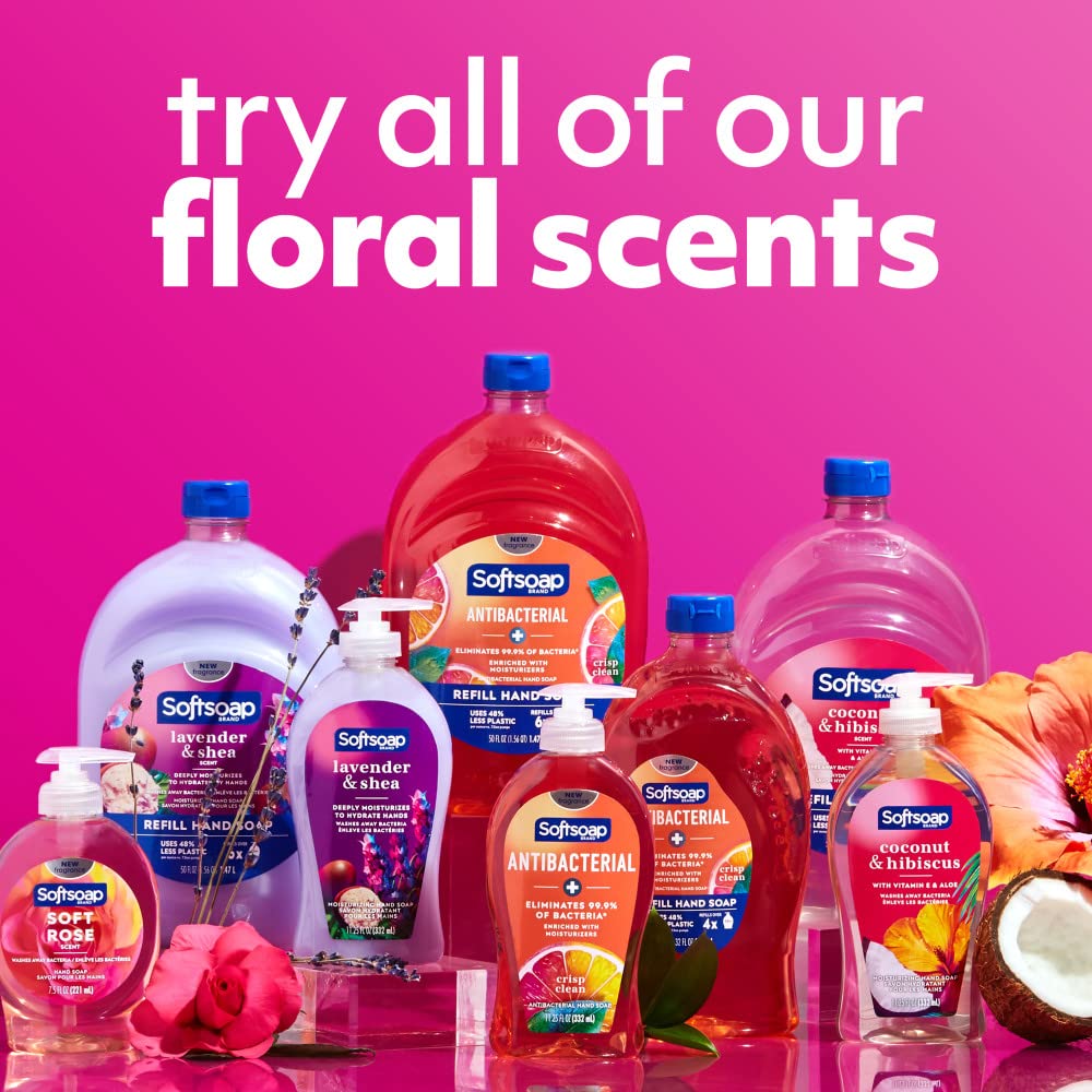 Softsoap Antibacterial Liquid Hand Soap, Fresh Citrus Scent Hand Soap, 11.25 Ounce, 6 Pack