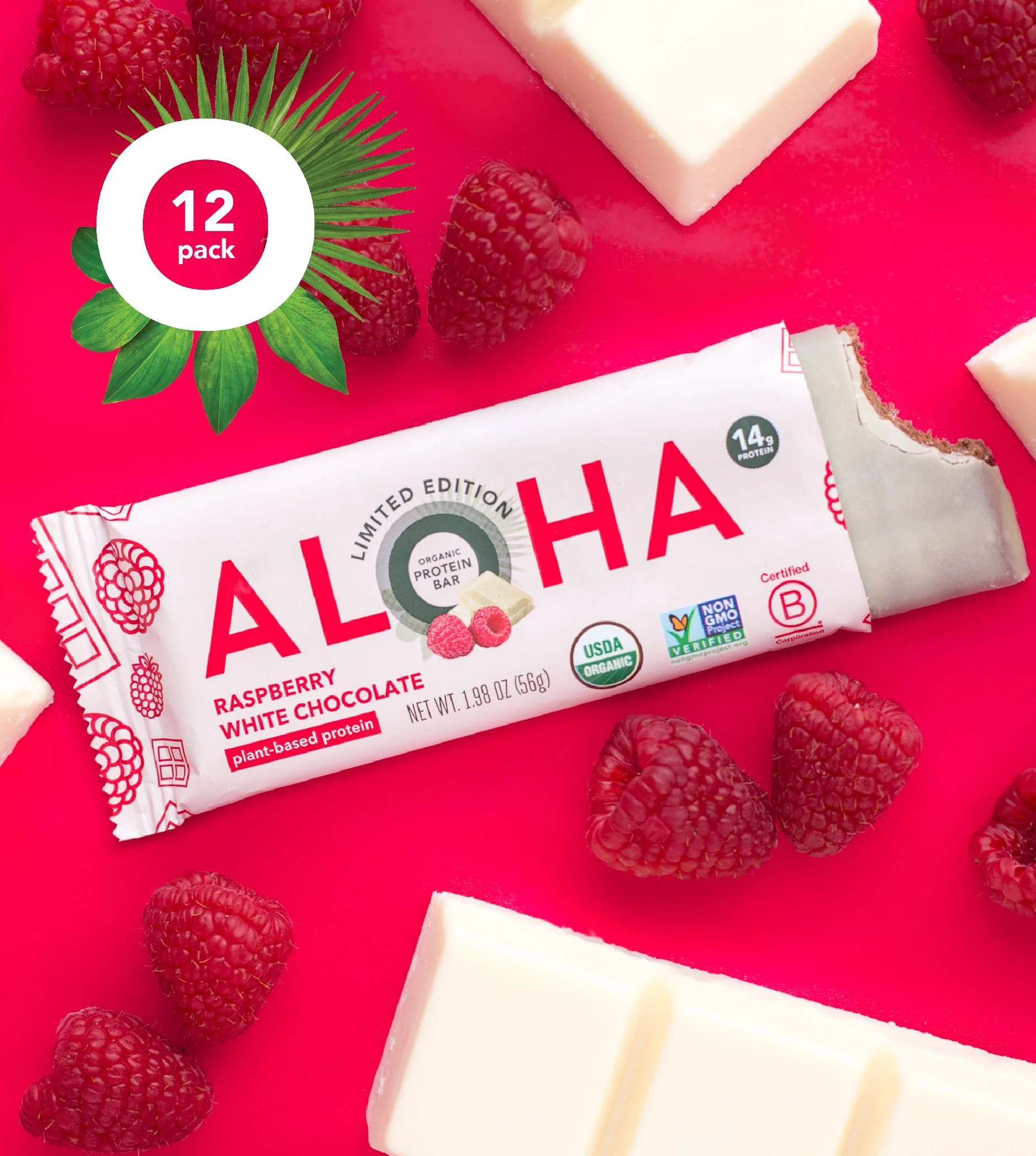 Raspberry White Chocolate Protein Bar