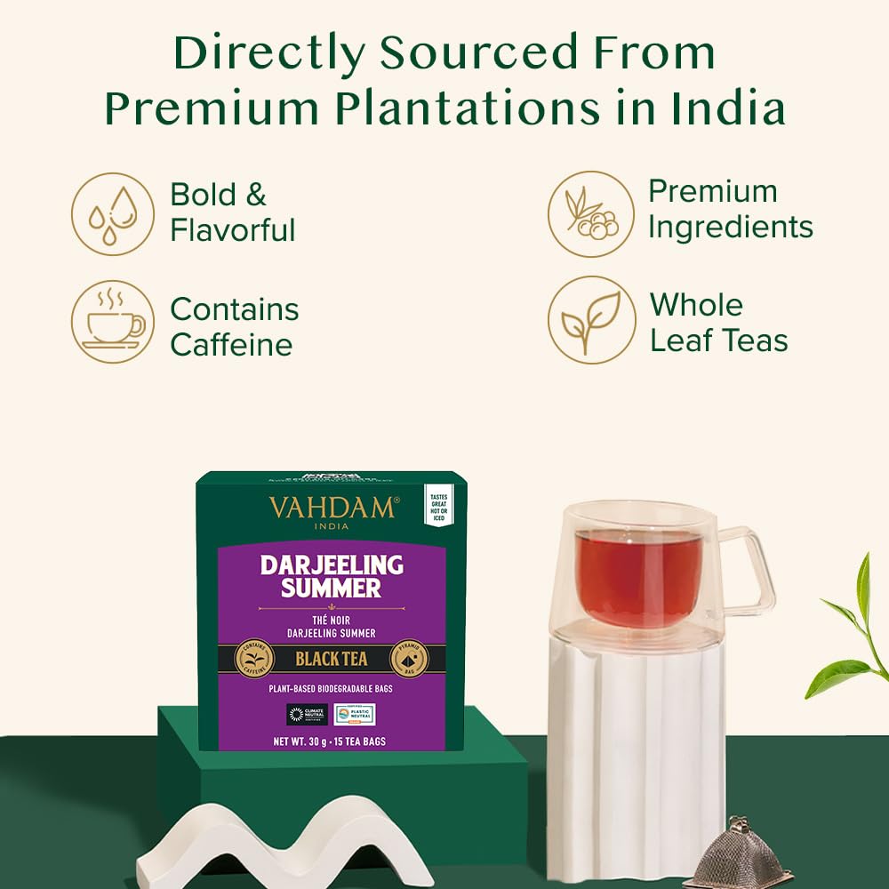 VAHDAM, Organic Turmeric Ginger Herbal Tea Bags (100 Pyramid Tea Bags) Caffeine Free, Non GMO, Gluten Free | 100% Pure Herbal Blend - Savory & Spicy | Plant-Based Tea Bags | Resealable Ziplock Pouch