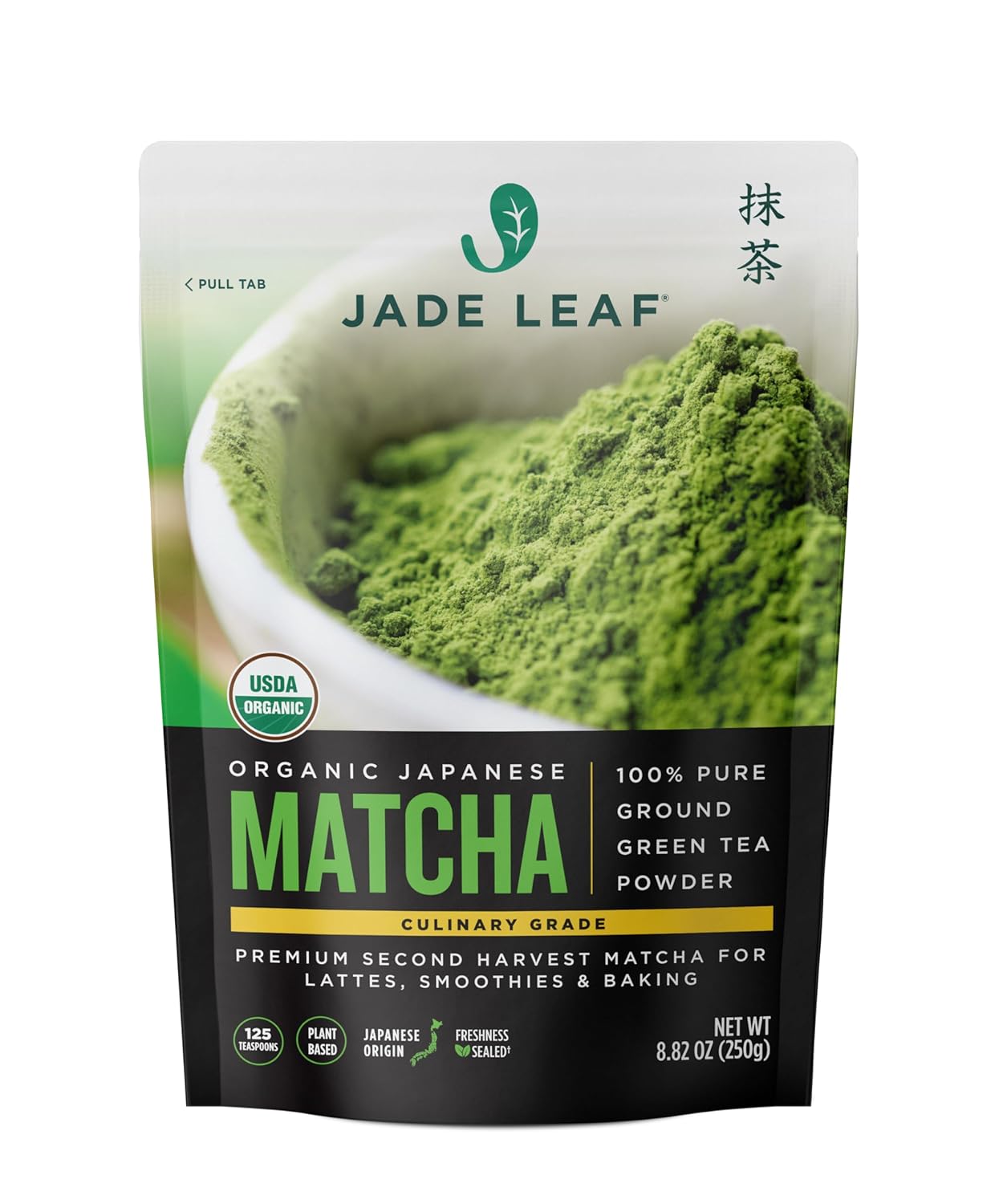 Jade Leaf Matcha Organic Green Tea Powder - Culinary Grade Premium Second Harvest - Authentic Japanese Origin (1.06 Ounce Pouch)