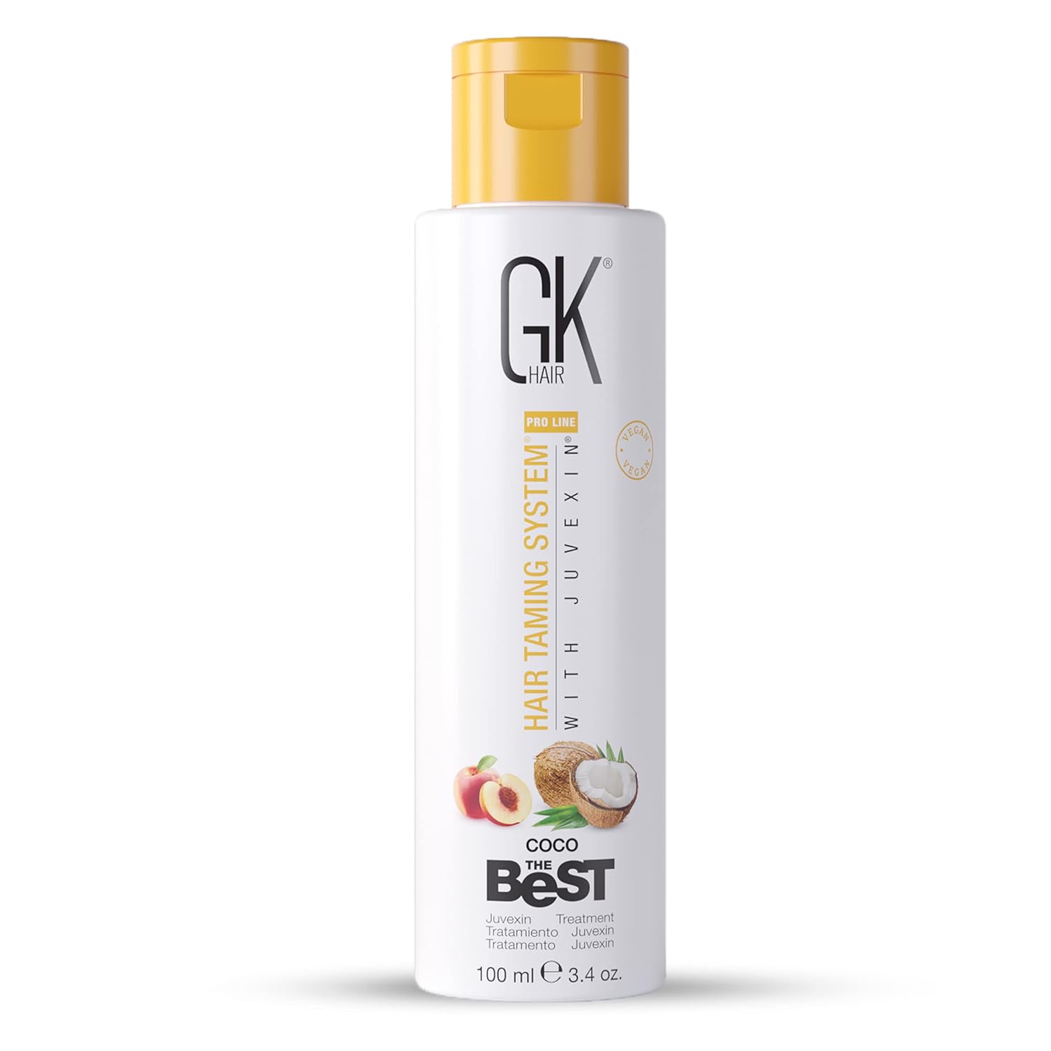 GK HAIR Global Keratin The Best (3.4 Fl Oz/100ml) Smoothing Keratin Hair Treatment - Professional Brazilian Complex Blowout Straightening For Silky Smooth & Frizz Free Hair