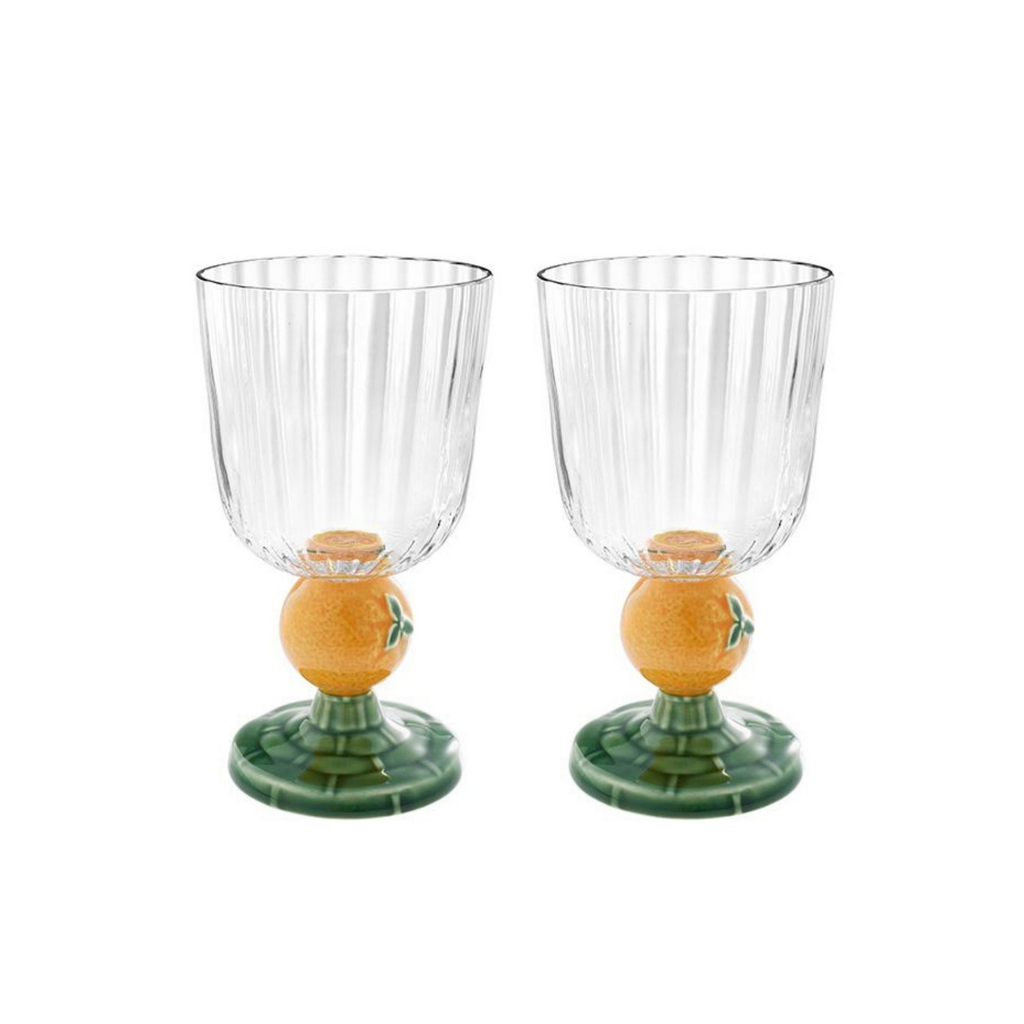Bordallo Pinheiro Carmen Fruit Goblets, Set of 2