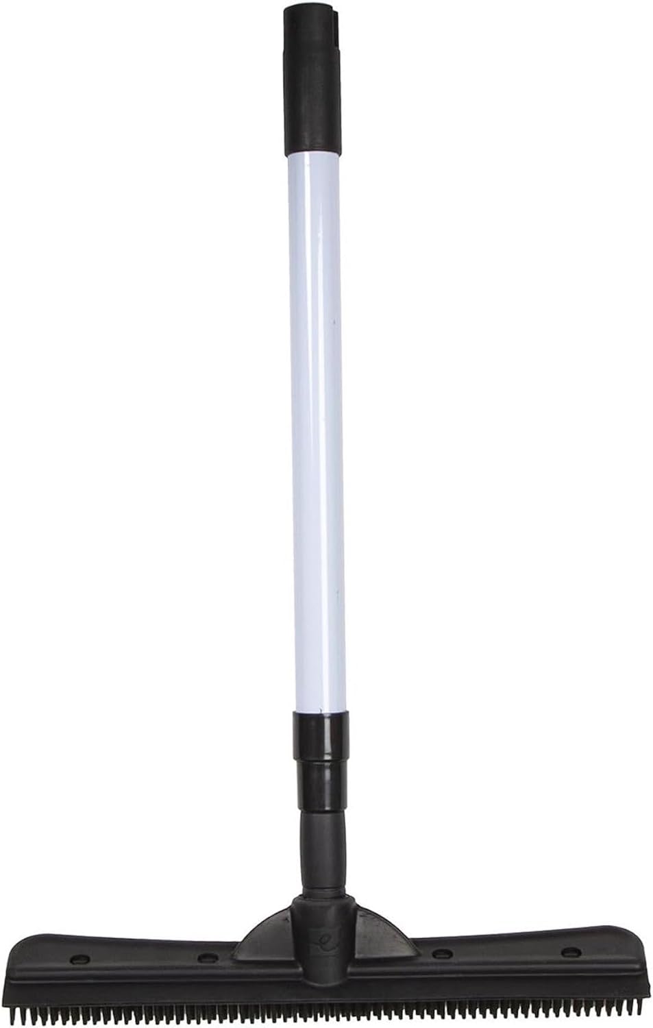 FURemover Original Indoor Pet Hair Rubber Broom with Carpet Rake and Squeegee, Black and Yellow