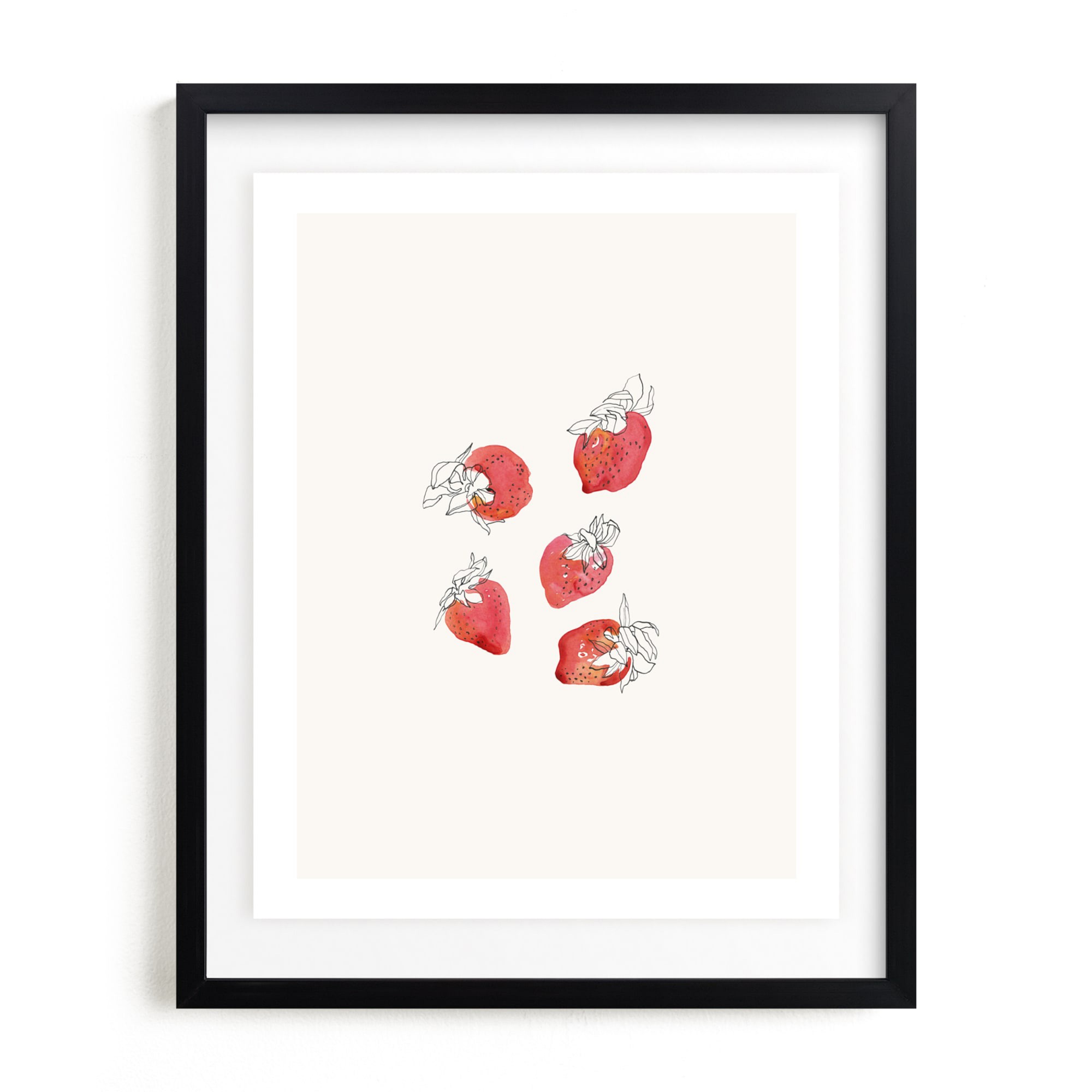 Strawberries Open Edition Kitchen Art by Minted