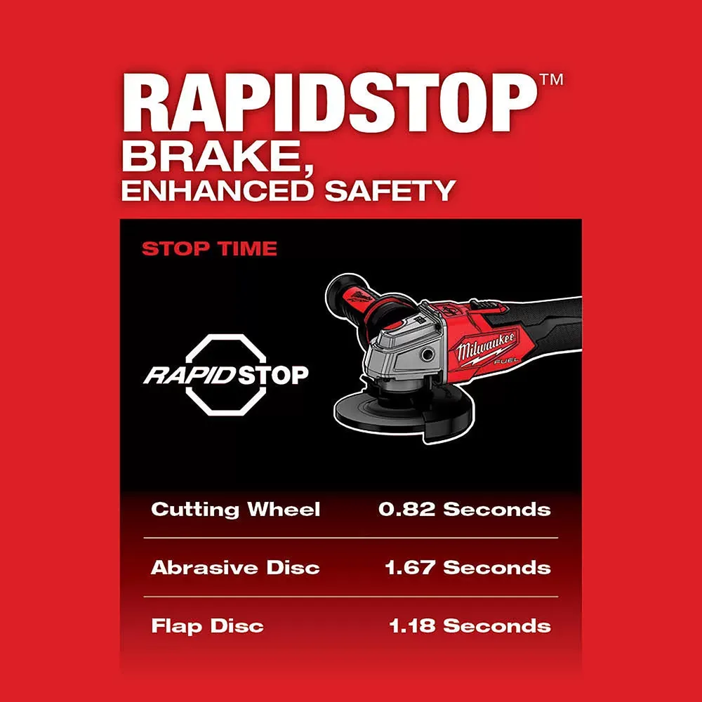 Milwaukee Pre-Sale 2883-20 M18 FUEL 18V Slide Braking Grinder w/ Slide Switch - Bare Tool