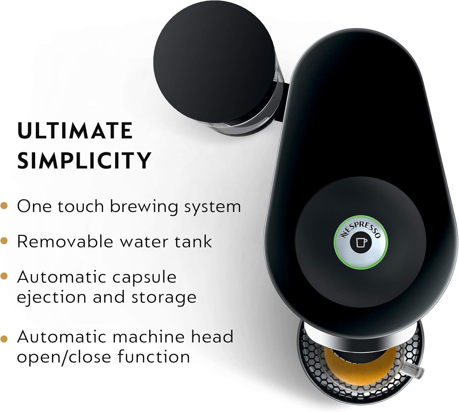 Nespresso Vertuo Plus Deluxe Coffee and Espresso Maker by De'Longhi, Titan with Aeroccino Milk Frother, 110 Volts