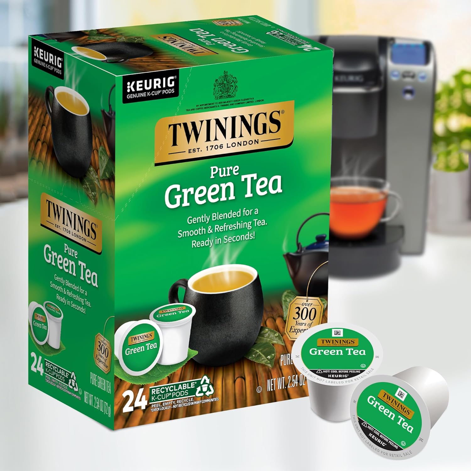 Twinings English Breakfast Black Tea K-Cup Pods for Keurig, 24 Count (Pack of 1), Smooth, Flavourful, Robust, Caffeinated, Enjoy Hot or Iced | Packaging May Vary